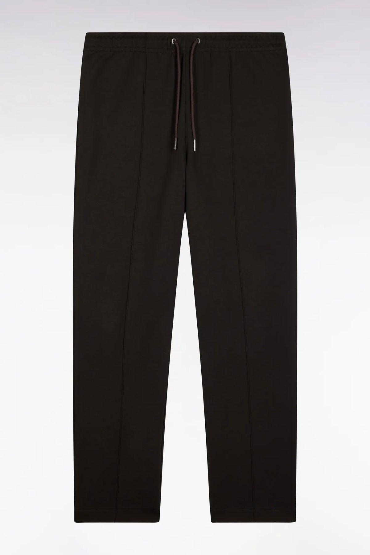 Eden Park Men Brown Stretch Cotton Interlock Joggers with a Straight Cut SKU: H26MAIJO0005_MAF1 Image 02