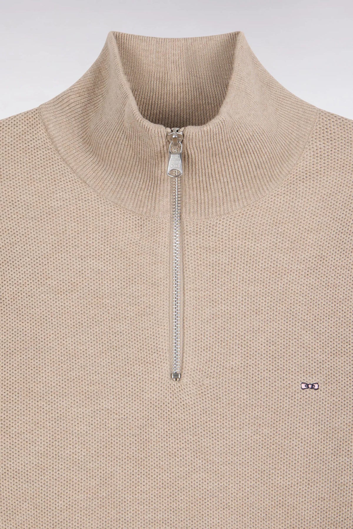 Eden Park 0 Men Straight-Cut Beige Cotton Trucker Collar Sweater SKU: H26MAIPU0006_BEM30 Image 05