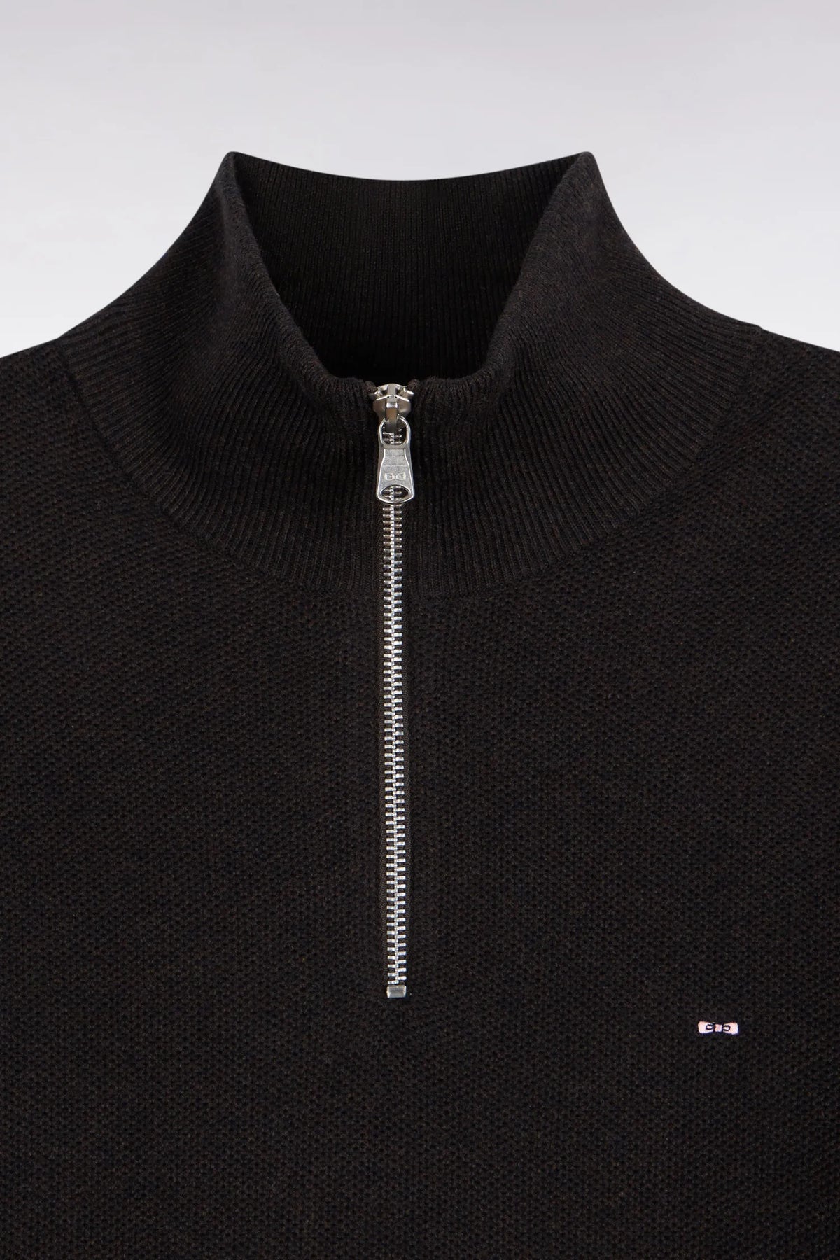 Eden Park 0 Men Straight-Cut Brown Cotton Trucker Collar Sweater SKU: H26MAIPU0006_MAF1 Image 05