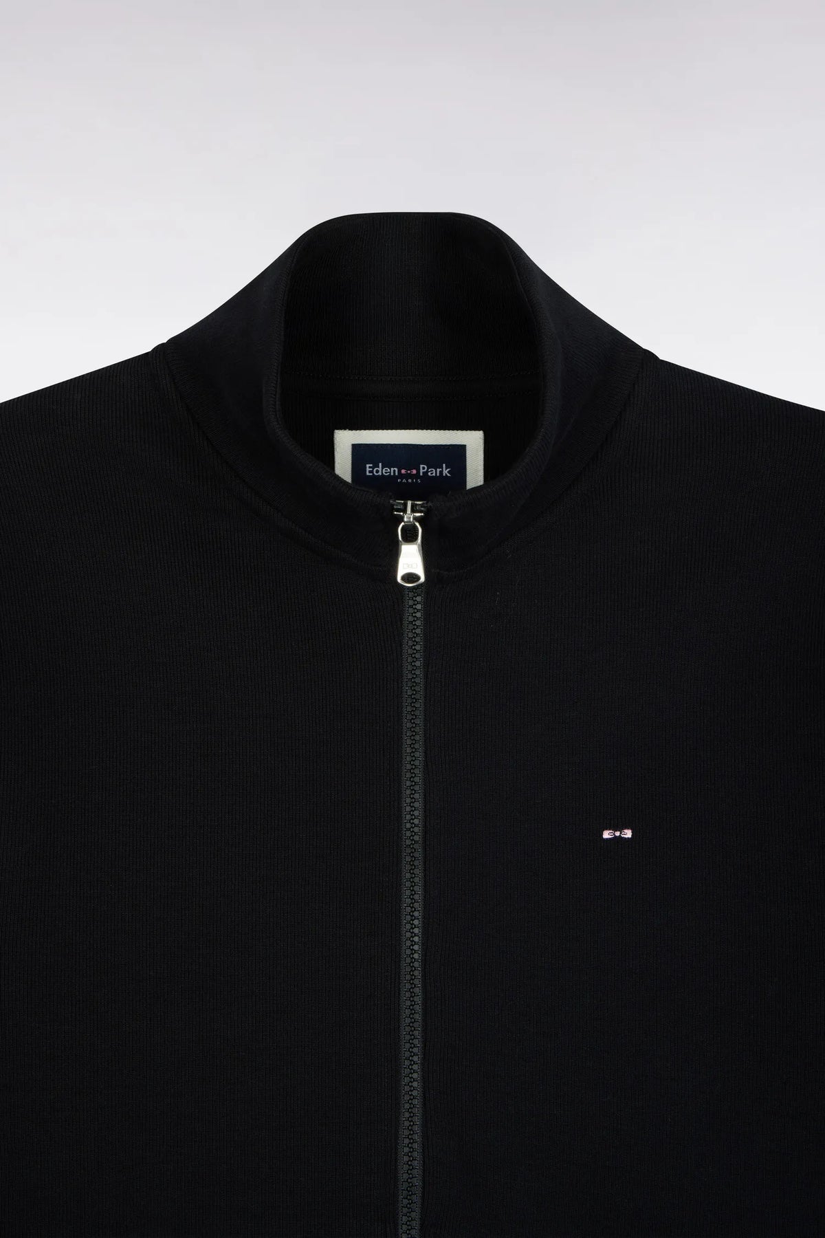 Eden Park 0 Men Straight-Cut Black Cotton Fleece Zip-Up Sweatshirt SKU: H26MAISW0003_NO Image 05