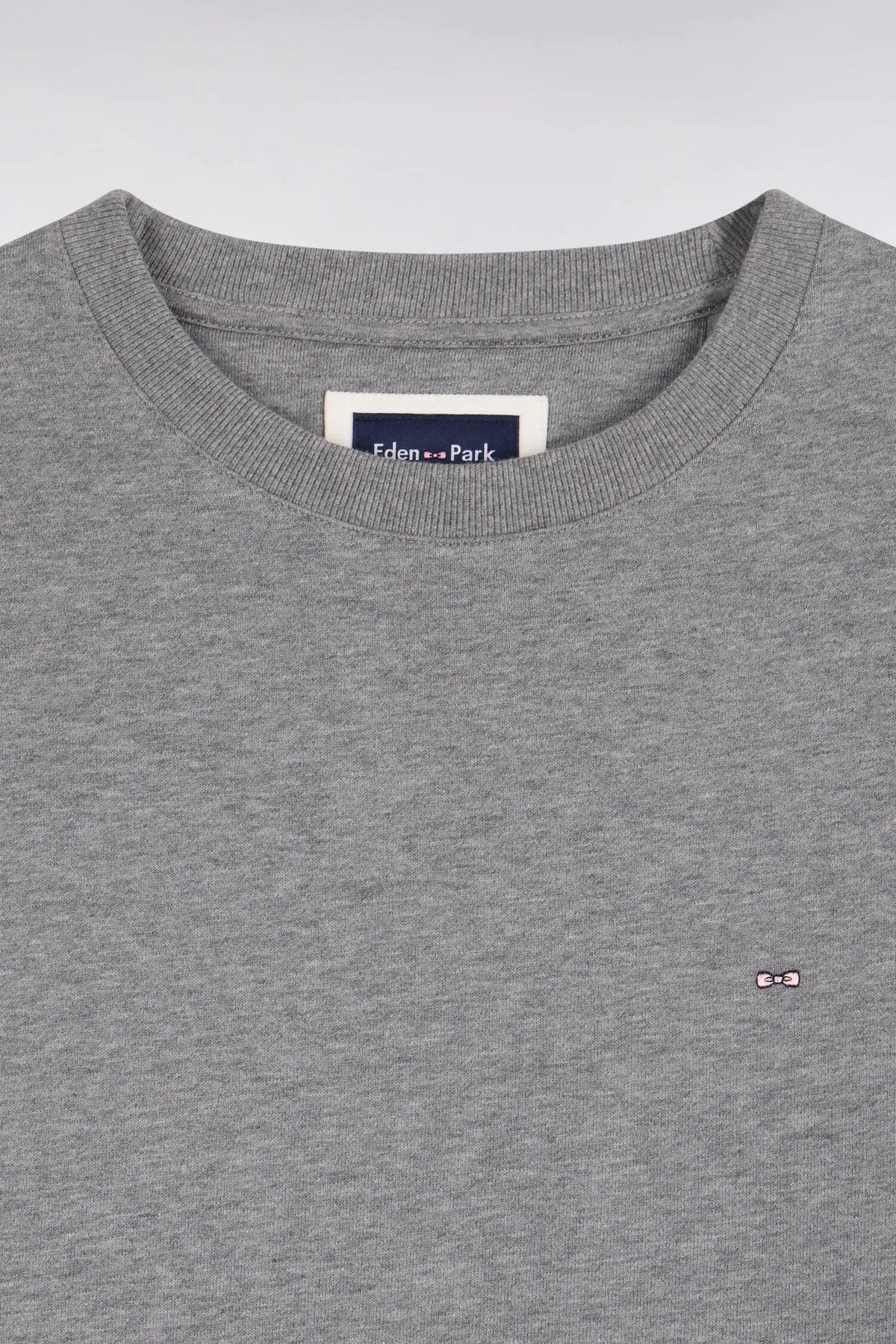 Eden Park Men Grey Cotton Fleece Crewneck Sweatshirt with a Straight Cut SKU: H26MAISW0007_GRM19 Image 05