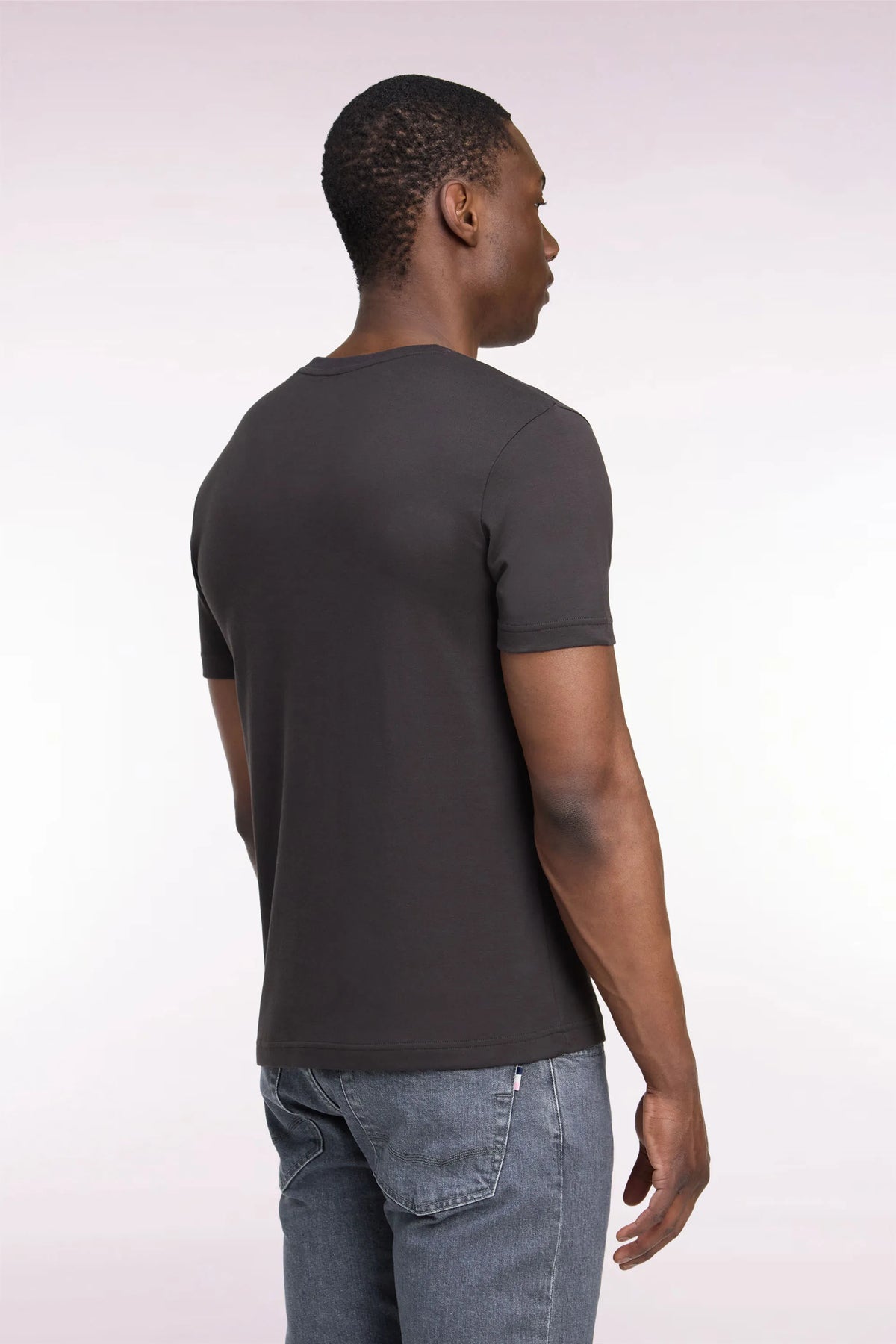 Eden Park Men Short-Sleeved Brown Cotton Straight-Cut T-Shirt SKU: H26MAITC0009_MAF1 Image 04