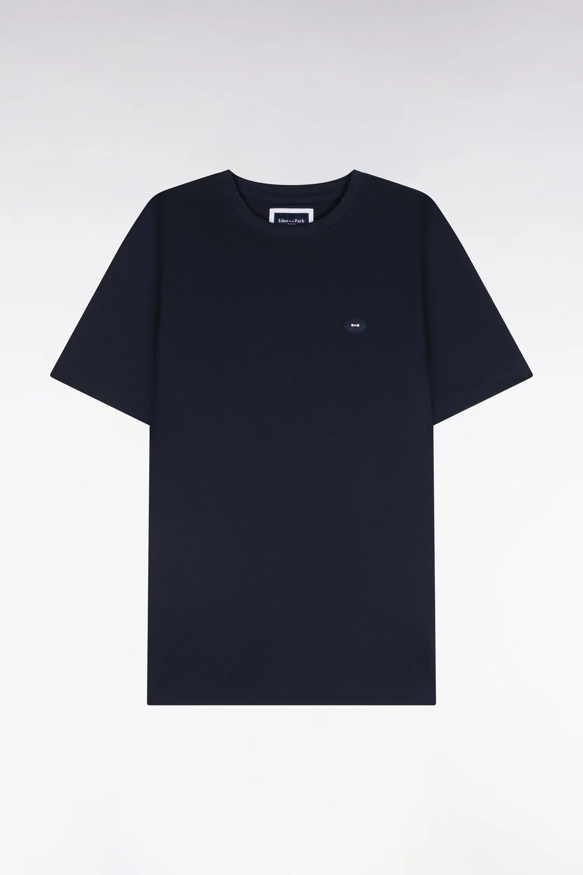 Eden Park 0 Men Straight Cut Navy Short-Sleeved T-Shirt SKU: H26MAITC0030_BLF Image 02