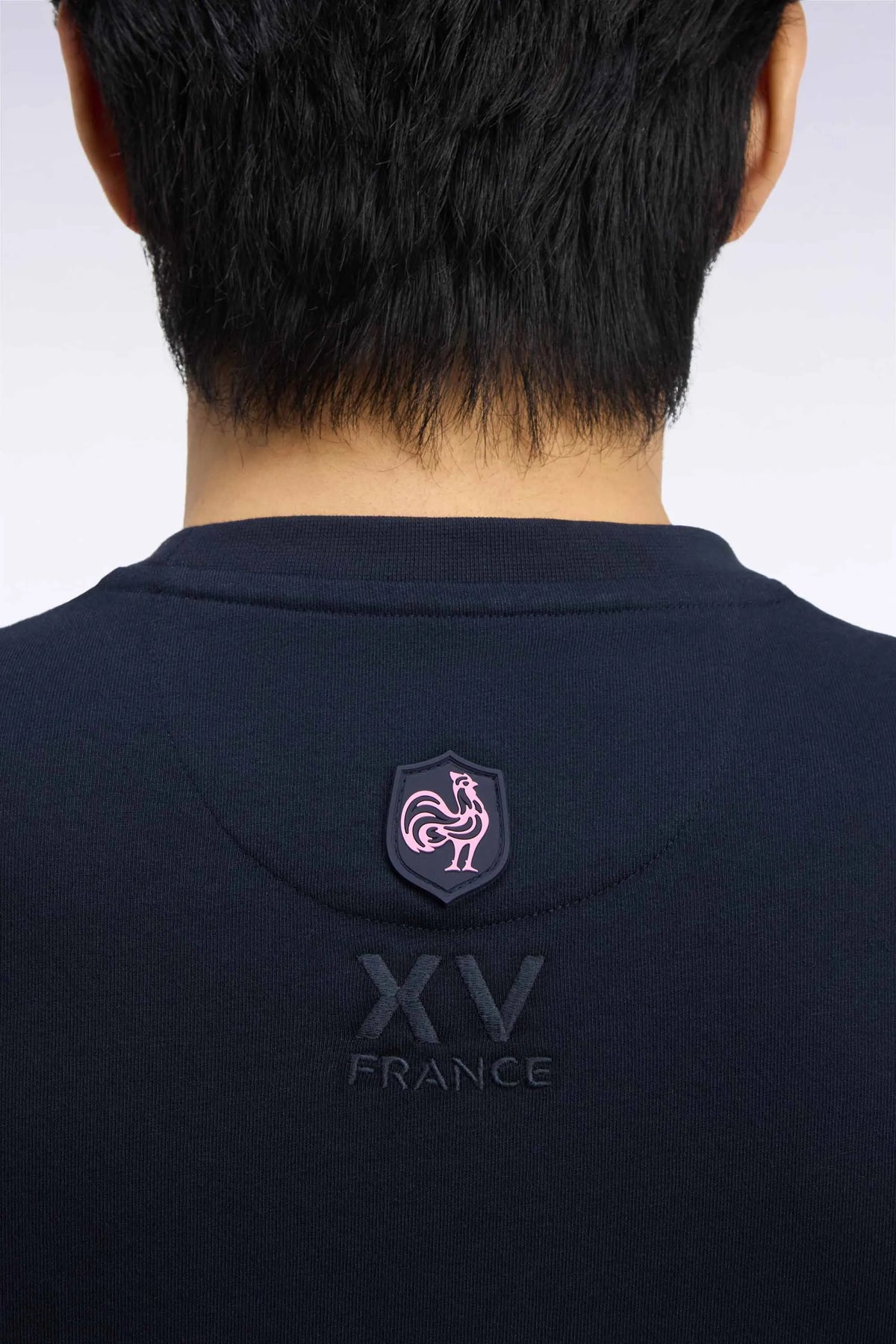Eden Park Men Short-Sleeved Navy Cotton T-Shirt with XV De France Screen Print Straight Cut SKU: H26MAITC0034_BLF Image 06