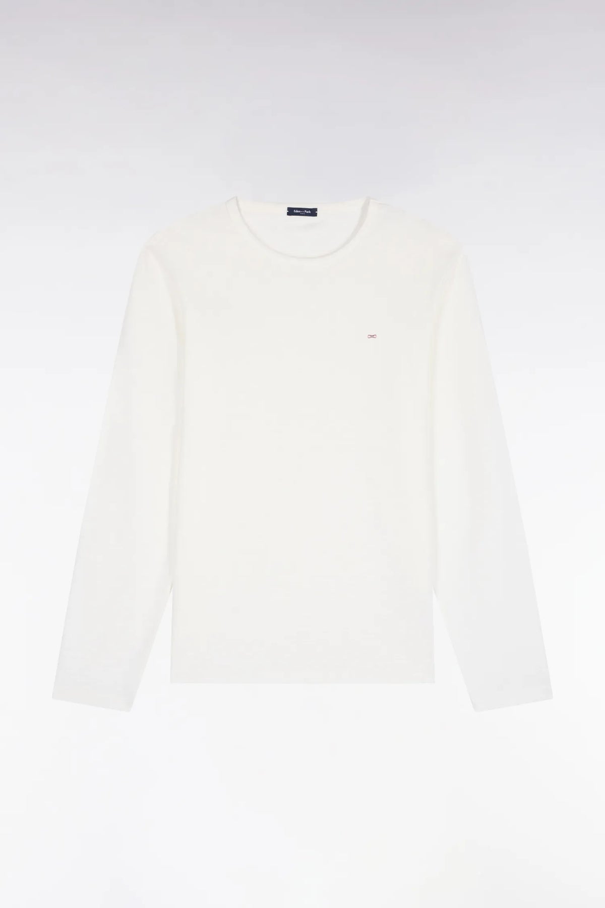 Eden Park Men Long-Sleeved Ecru Cotton T-Shirt with Slim Fit SKU: H26MAITL0006_BEC15 Image 02