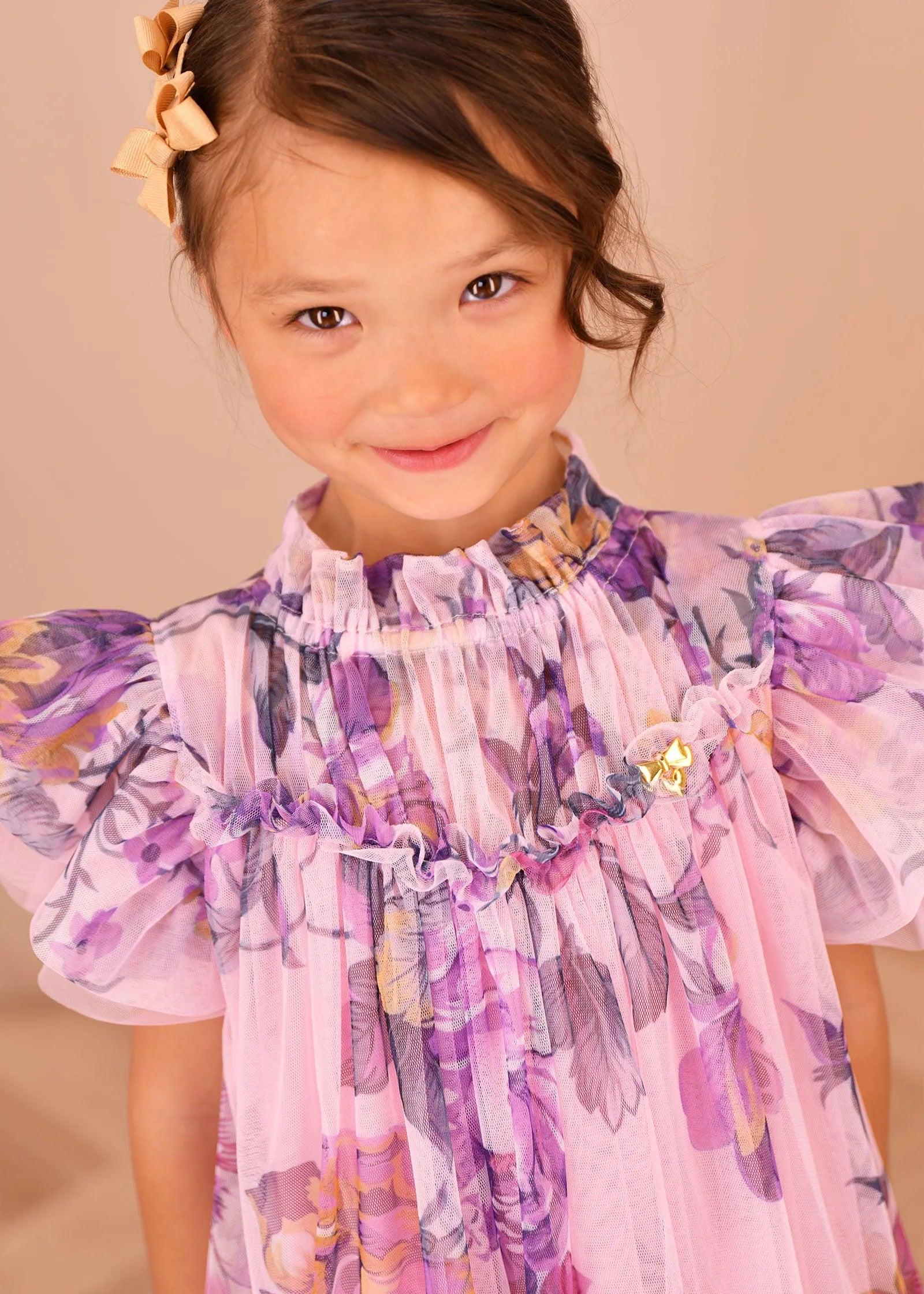 Angels Face 0 Girls Hettie Floral Dress Fairy Pink SKU: HETTIE_Fairy Pink Image 03