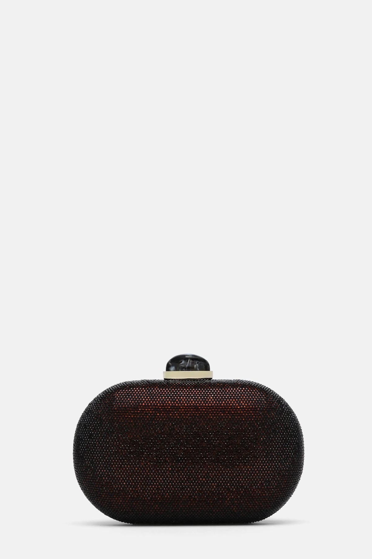Luisa Spagnoli Marrone/Oro Women Ialofane Elegant Crystal-Embellished Clutch SKU: IALOFANE_0993 0002 Image 03