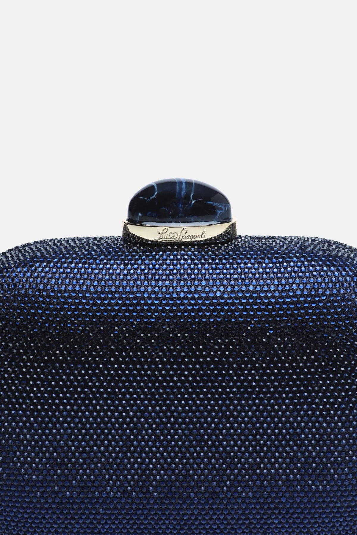Luisa Spagnoli Blu/Oro Women Ialofane Elegant Crystal-Embellished Clutch SKU: IALOFANE_1227 0002 Image 04