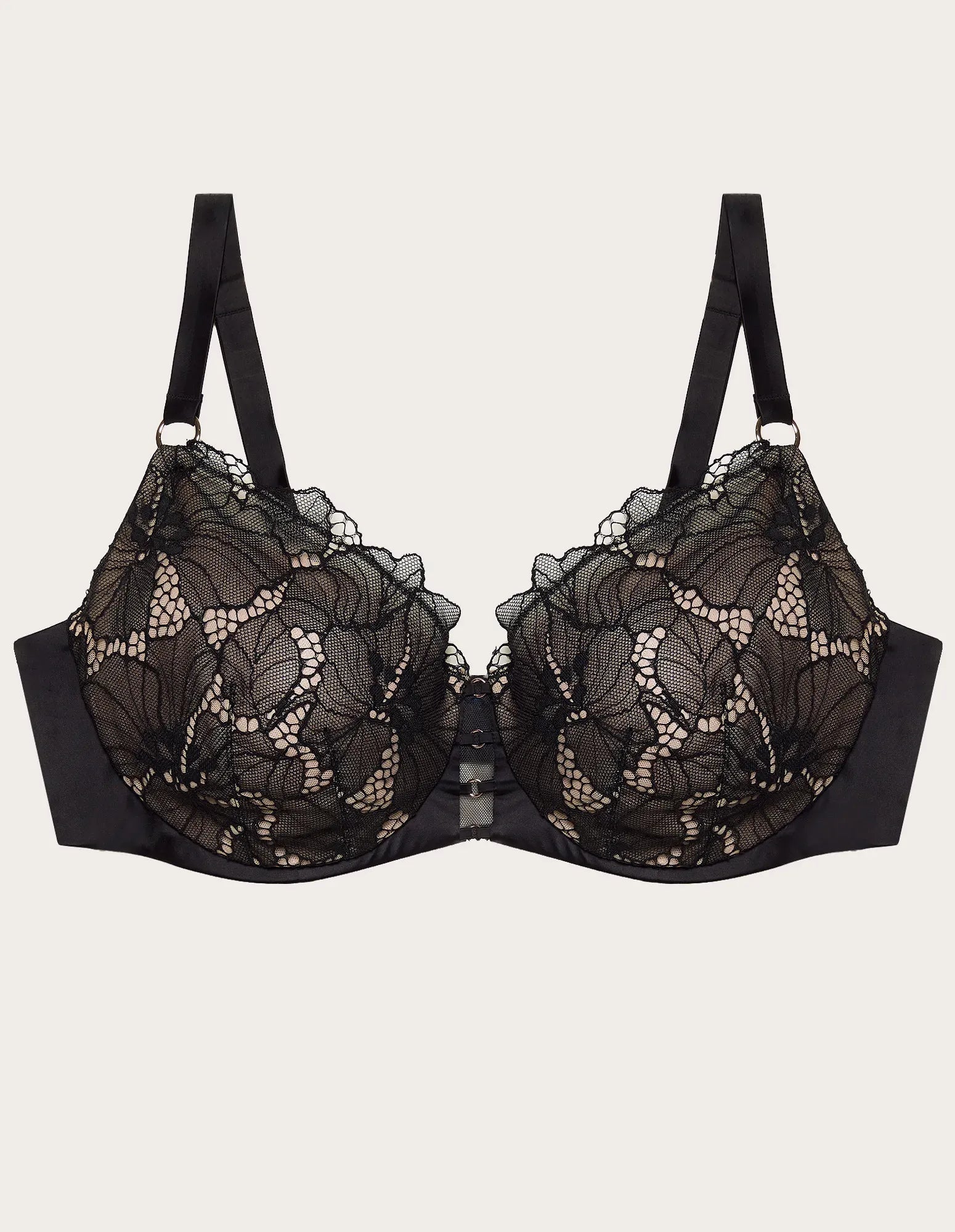 Yamamay_BLACK_Preformed Balconette Bra with Differentiated Cups and Underwire Ð Mythic_IBAD183013_072_05