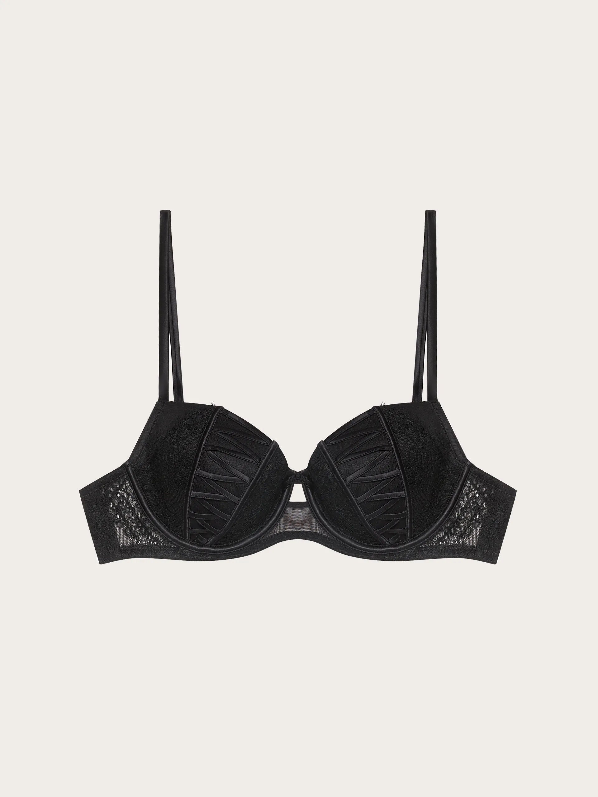 Yamamay_Black_Preformed Balconette Bra with Underwire in Different Cup Sizes - Desire_IBAD191005_072_07