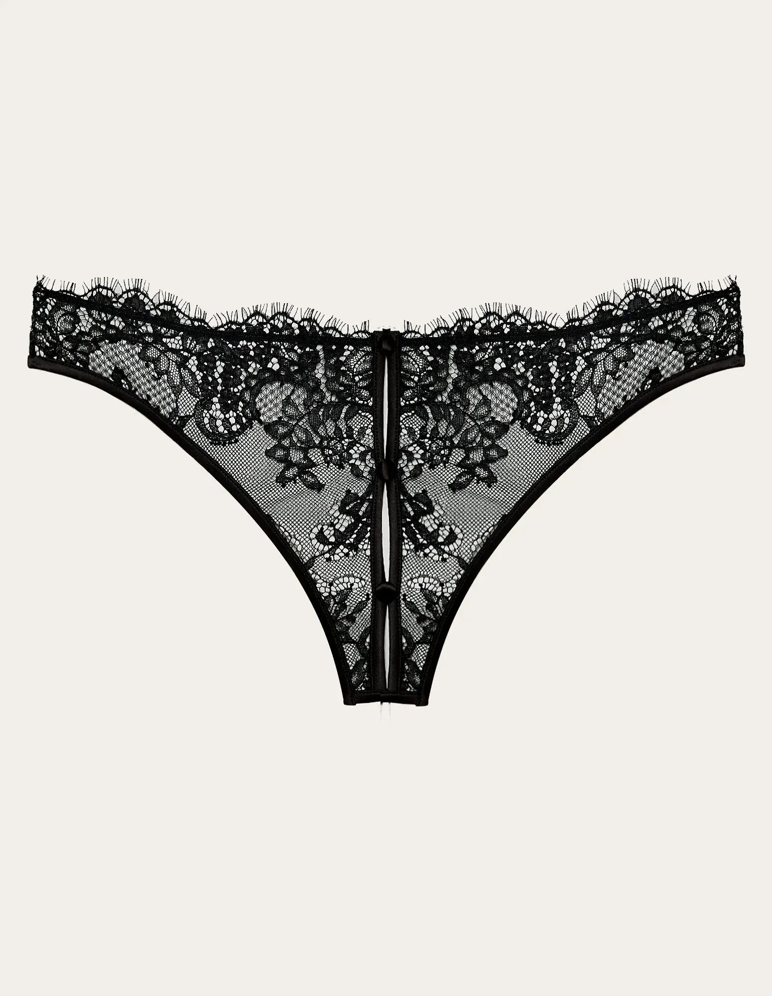 Yamamay_Black_Open Brazilian Panty with Lace and Cutout Details Ð Priv� Kylie_IBND183020_072_06