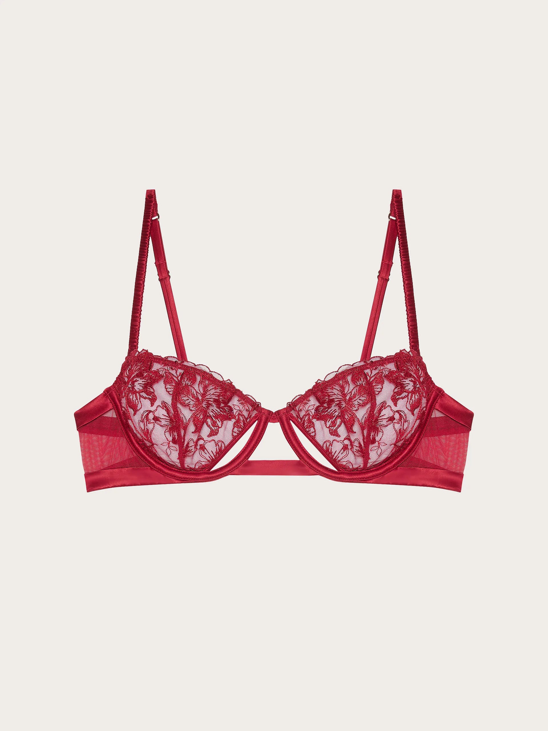 Yamamay_Ruby Red_Unlined Carioca with Red Bloom Underwire_ICAD184003_909_06