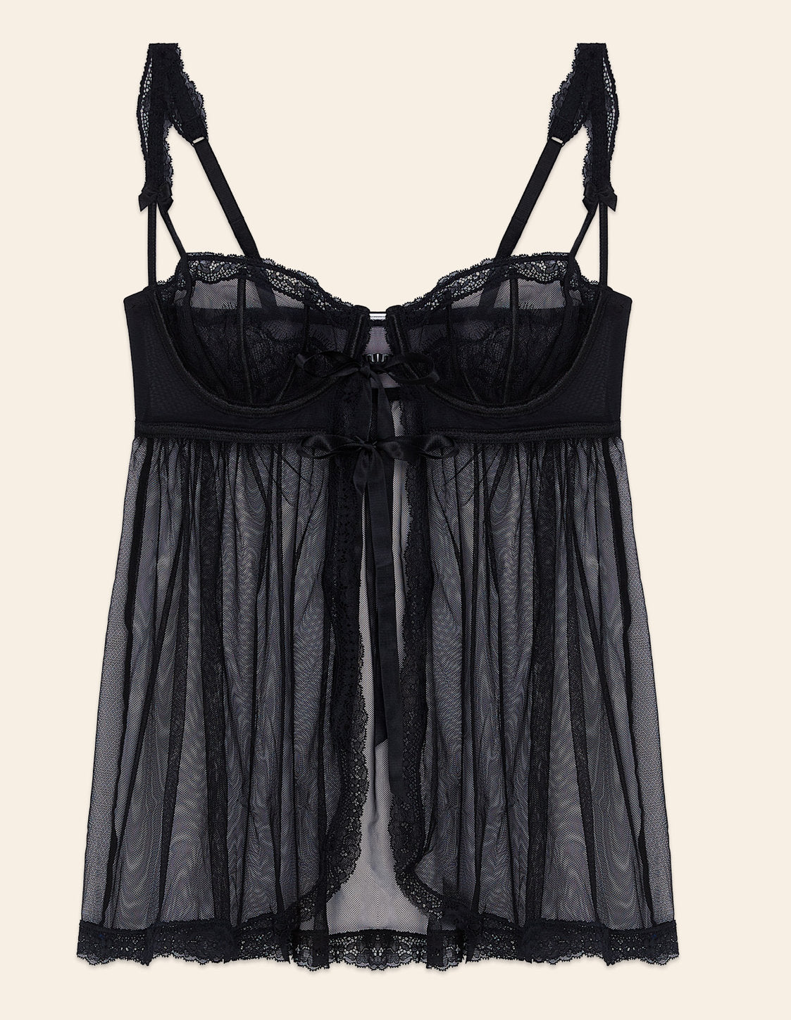 Yamamay_Amelie Tulle Babydoll with Recycled Fibers and Underwire_ICRD181001_072_04