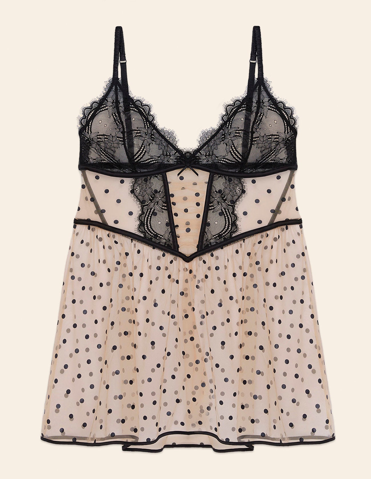 Yamamay_Delice Lace and Tulle Babydoll with Unlined Cups and Deep Neckline_ICRD181009_075_04