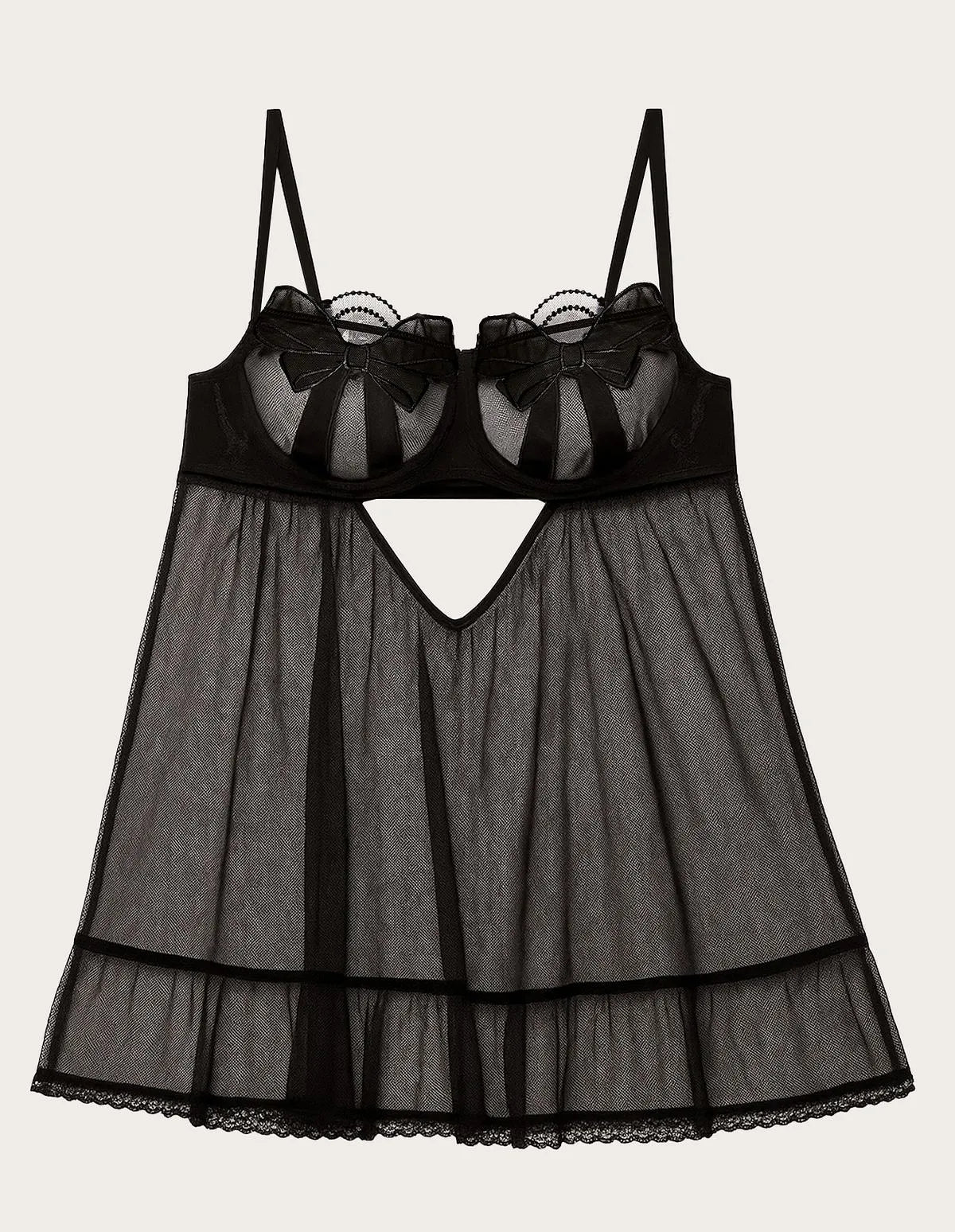 Yamamay_Black_Unlined Underwired Tulle Babydoll Ð Chic Bow_ICRD183005_072_05