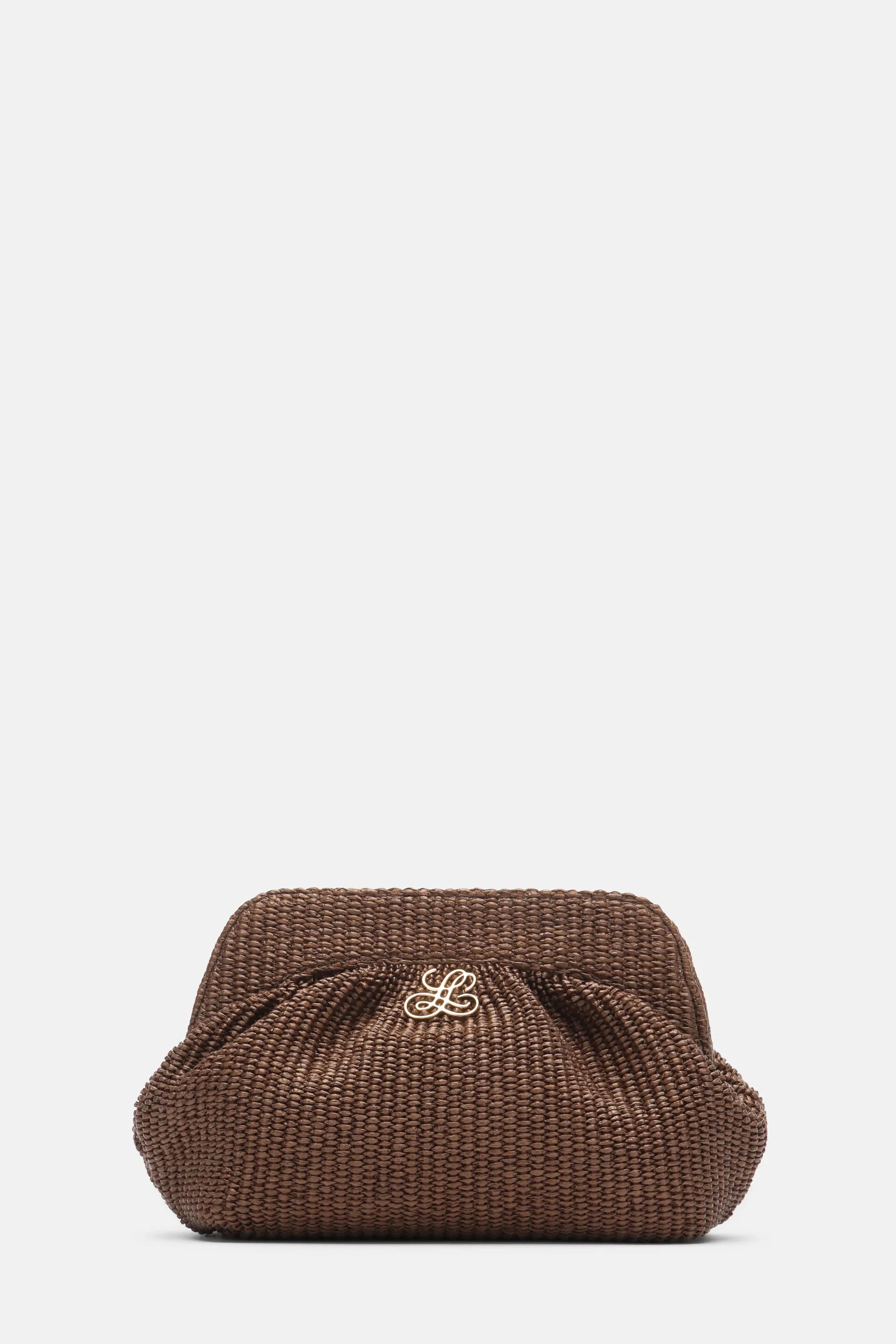 Luisa Spagnoli Cioccolato/Oro Women Ilarita - Raffia Clutch SKU: ILARITA_0944 0002 Image 01