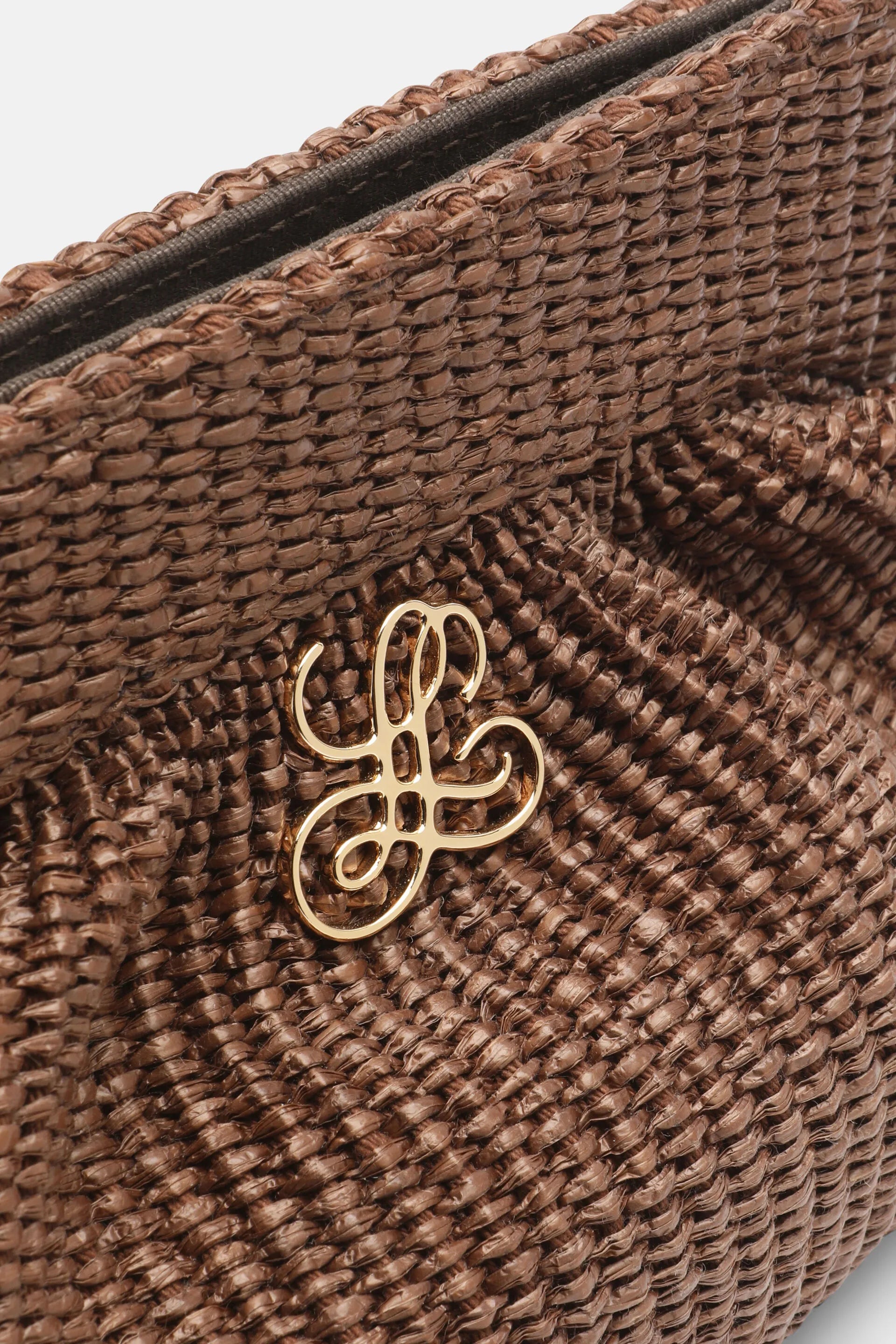 Luisa Spagnoli Cioccolato/Oro Women Ilarita - Raffia Clutch SKU: ILARITA_0944 0002 Image 05