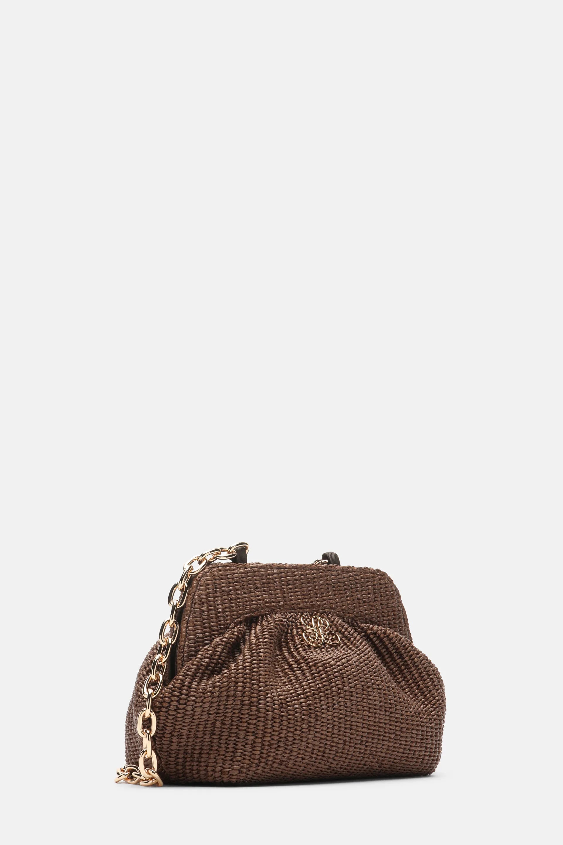 Luisa Spagnoli Cioccolato/Oro Women Ilarita - Raffia Clutch SKU: ILARITA_0944 0002 Image 06