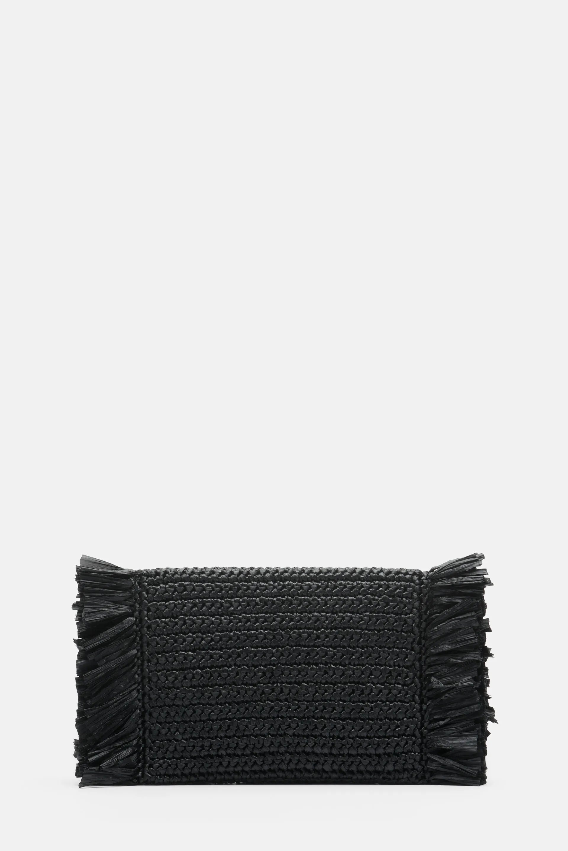 Luisa Spagnoli Nero/Oro Satinato Women Ili - Fringed Clutch SKU: ILI_0101 0018 Image 03