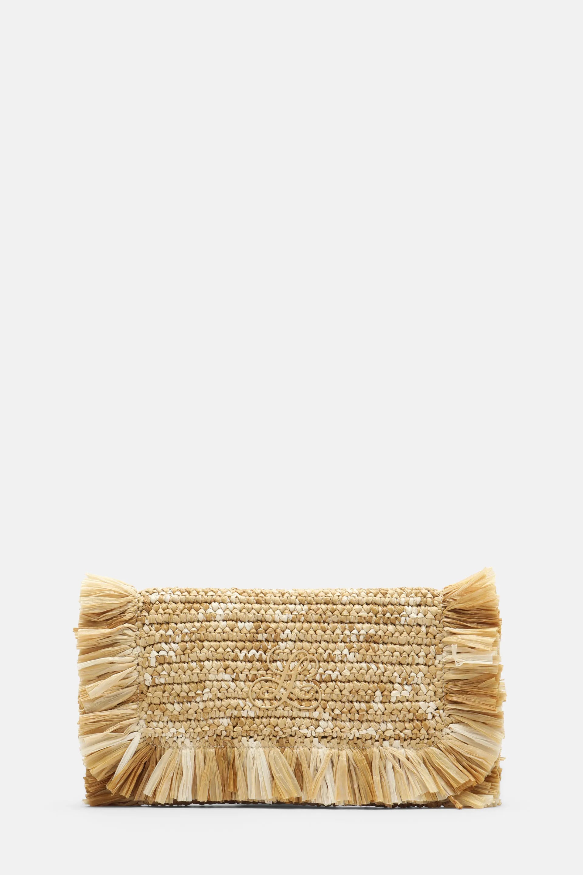 Luisa Spagnoli Grano Sfumato/Oro Satinato Women Ili - Fringed Clutch SKU: ILI_1197 0018 Image 01