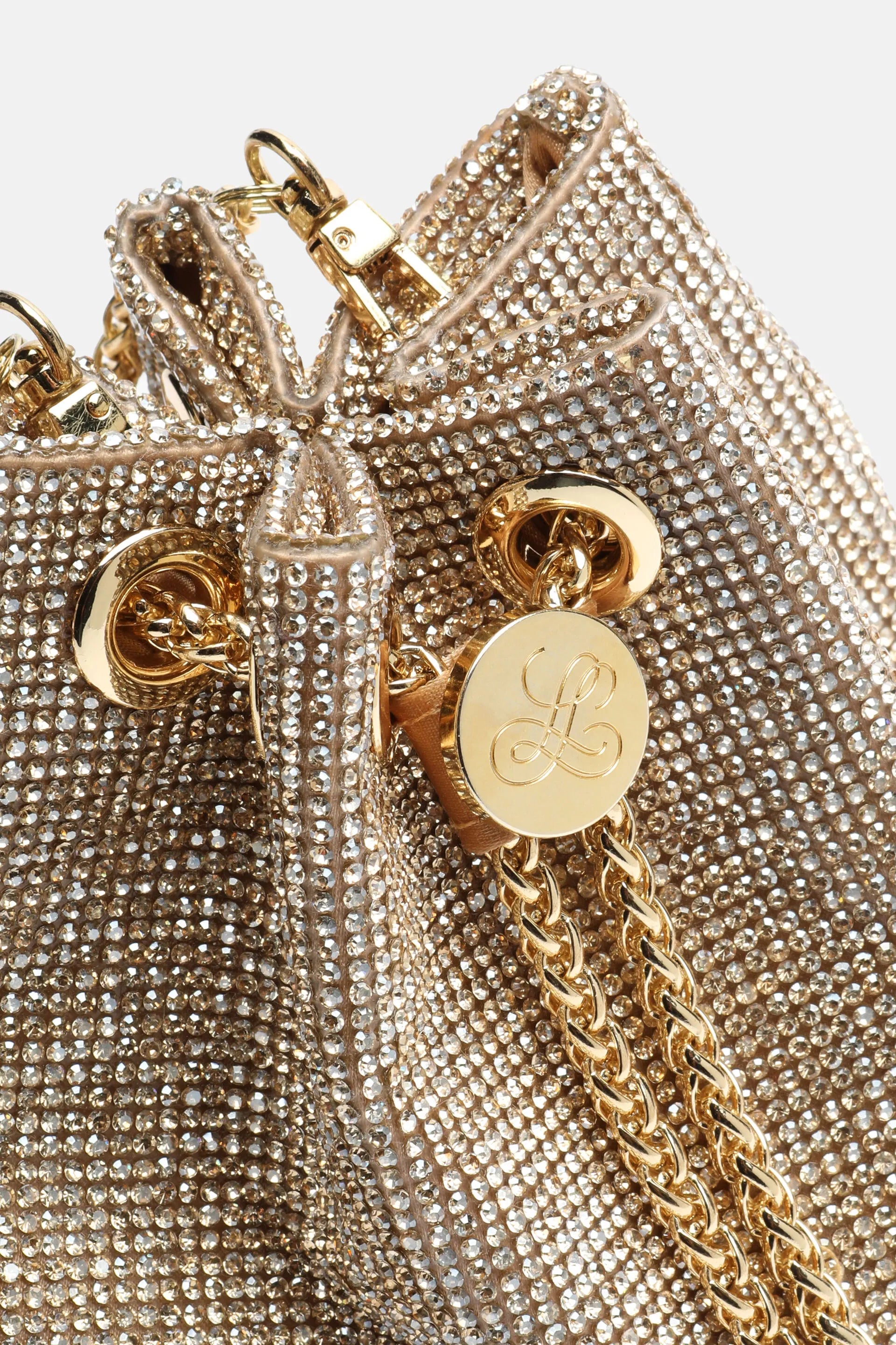 Luisa Spagnoli Crystal Peach/Oro Women Insolita - Elegant Crystal-Embellished Bag SKU: INSOLITA_0094 0002 Image 04