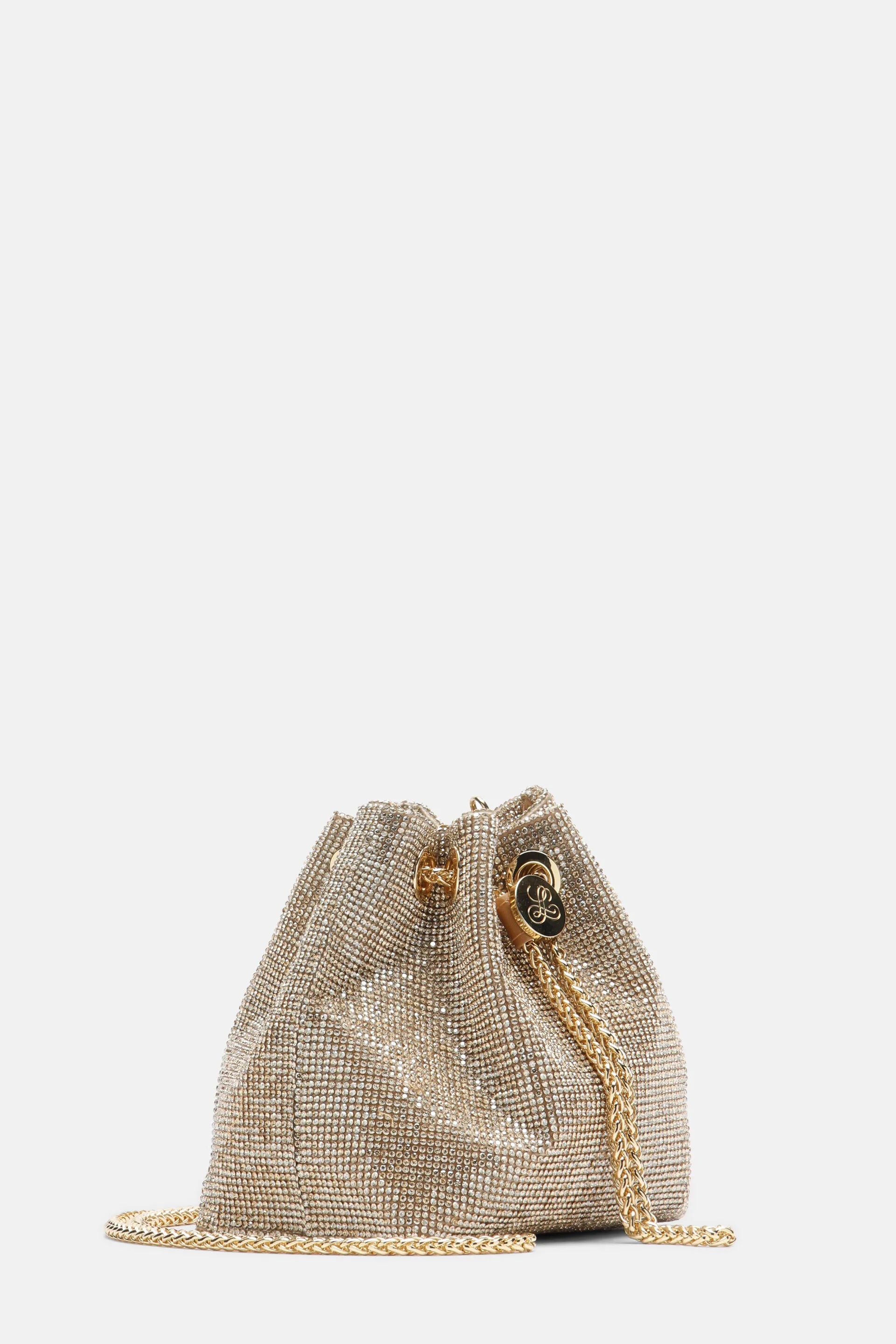 Luisa Spagnoli Crystal Peach/Oro Women Insolita - Elegant Crystal-Embellished Bag SKU: INSOLITA_0094 0002 Image 05