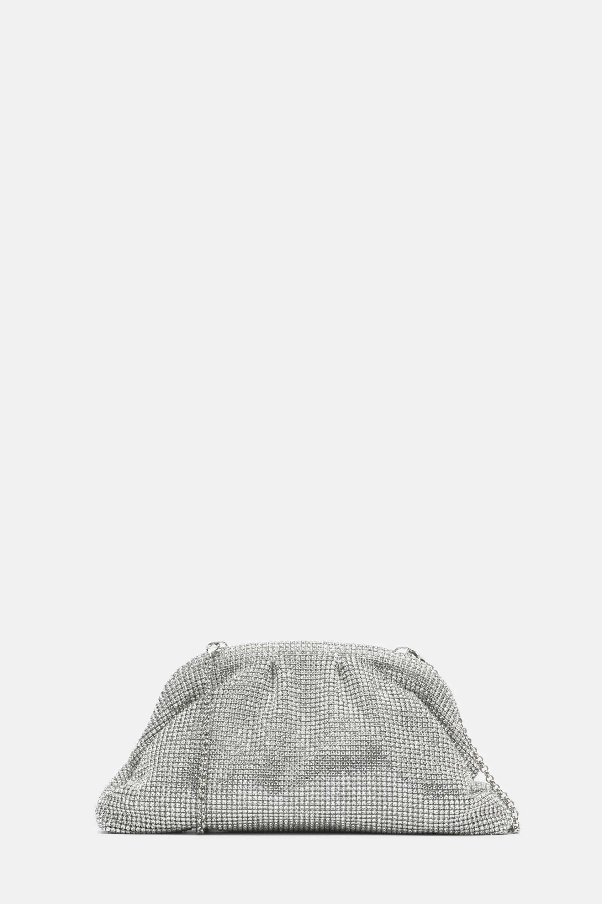Luisa Spagnoli Nickel/Nickel Women Invitata - Small Crystal-Embellished Clutch SKU: INVITATA C_0001 0001 Image 01