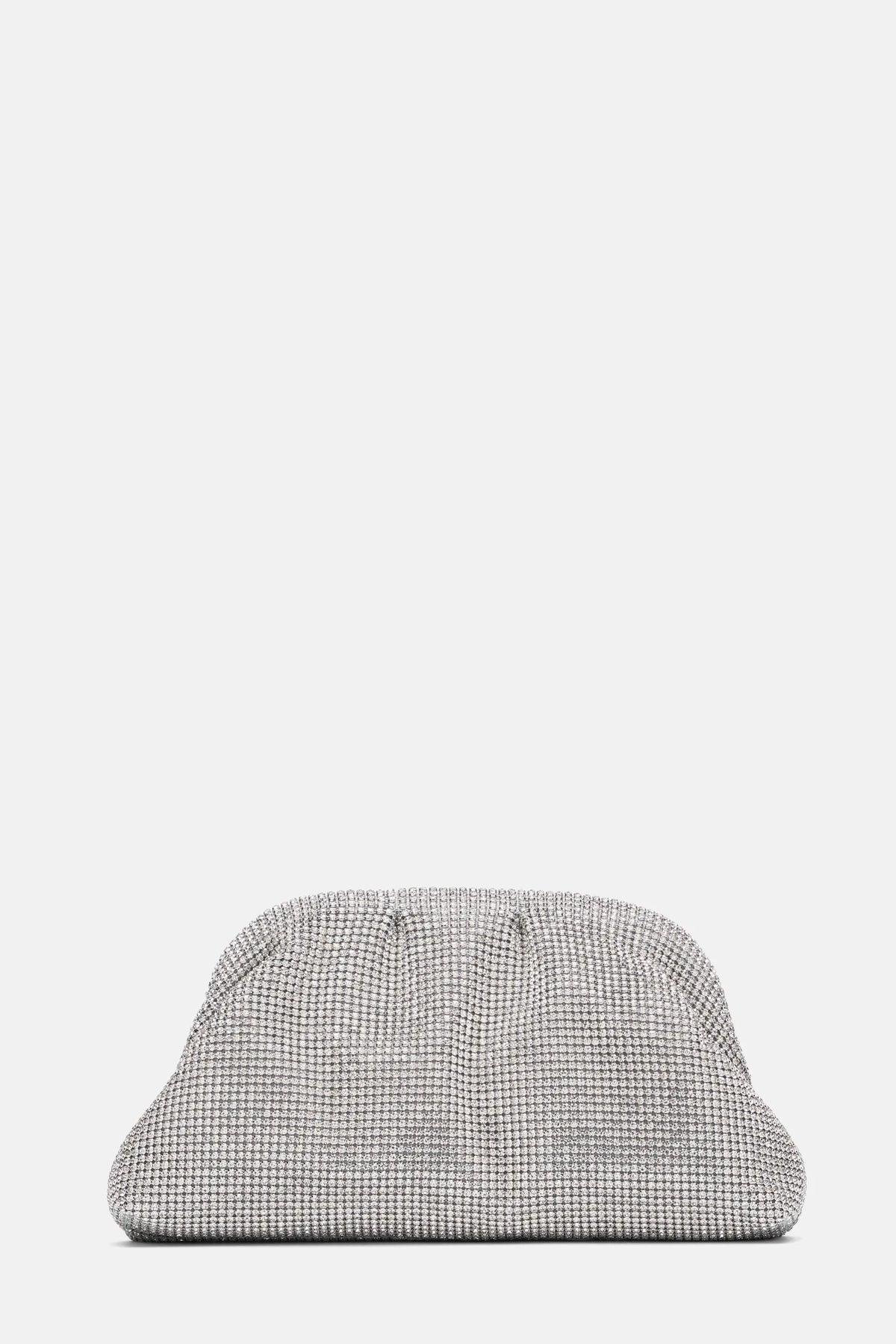 Luisa Spagnoli Nickel/Nickel Women Invitata Small Crystal-Embellished Clutch SKU: INVITATA D_0001 0001 Image 03