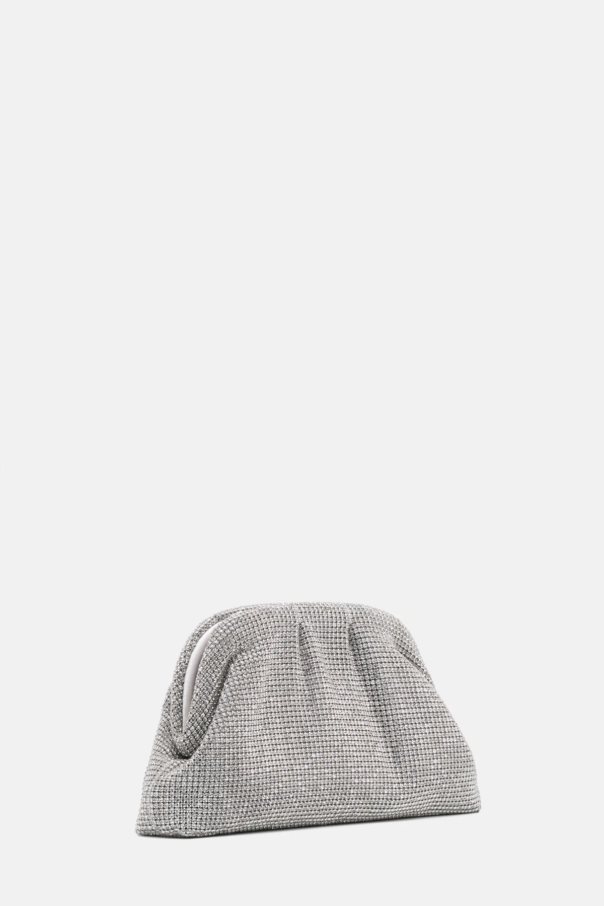 Luisa Spagnoli Nickel/Nickel Women Invitata Small Crystal-Embellished Clutch SKU: INVITATA D_0001 0001 Image 05