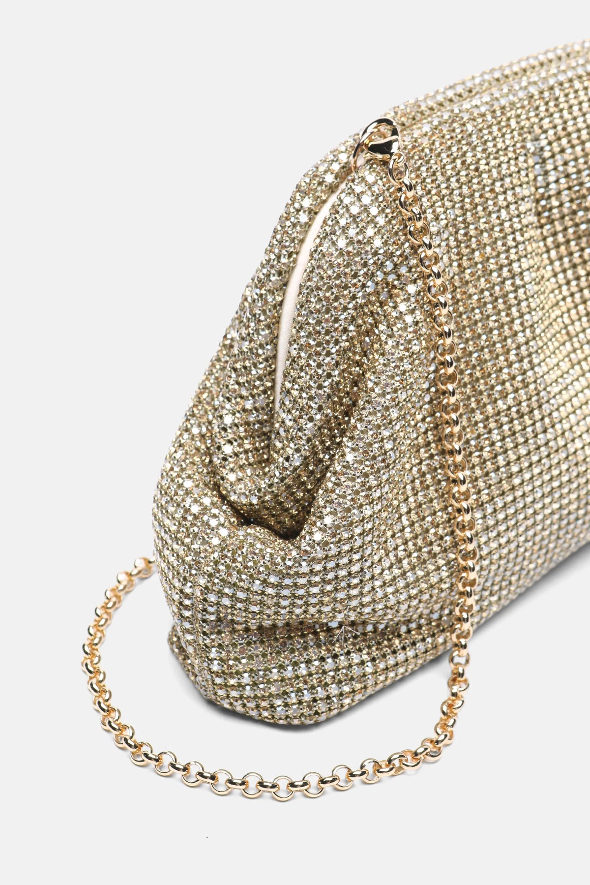 Luisa Spagnoli Nickel/Oro Women Invitata Small Crystal-Embellished Clutch SKU: INVITATA D_0001 0002 Image 04