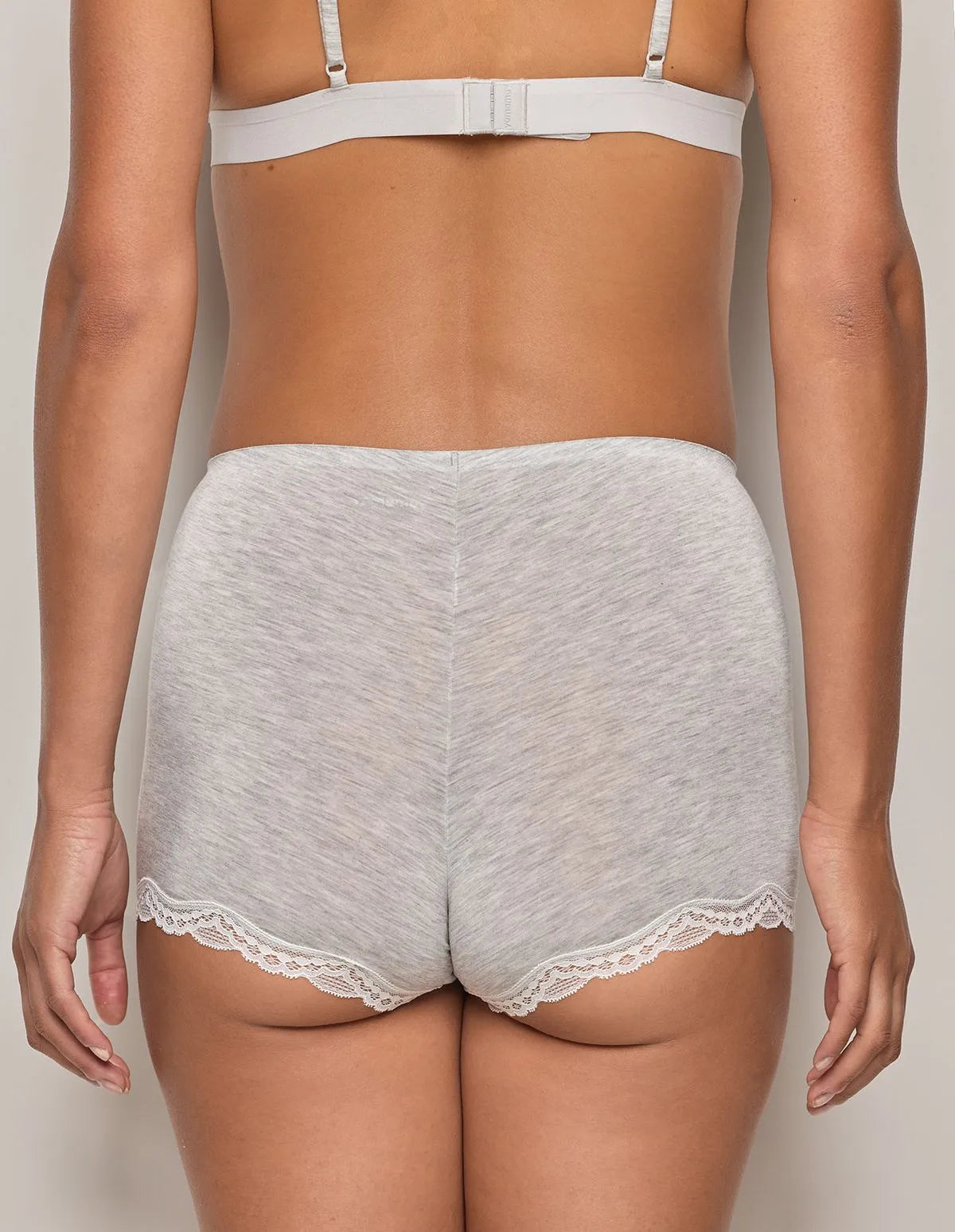 Yamamay_LIGHT MELANGE GREY_Shorts in Tencelª Modal with Silk Ð Modal/Silk Color_IPBD183001_133_04