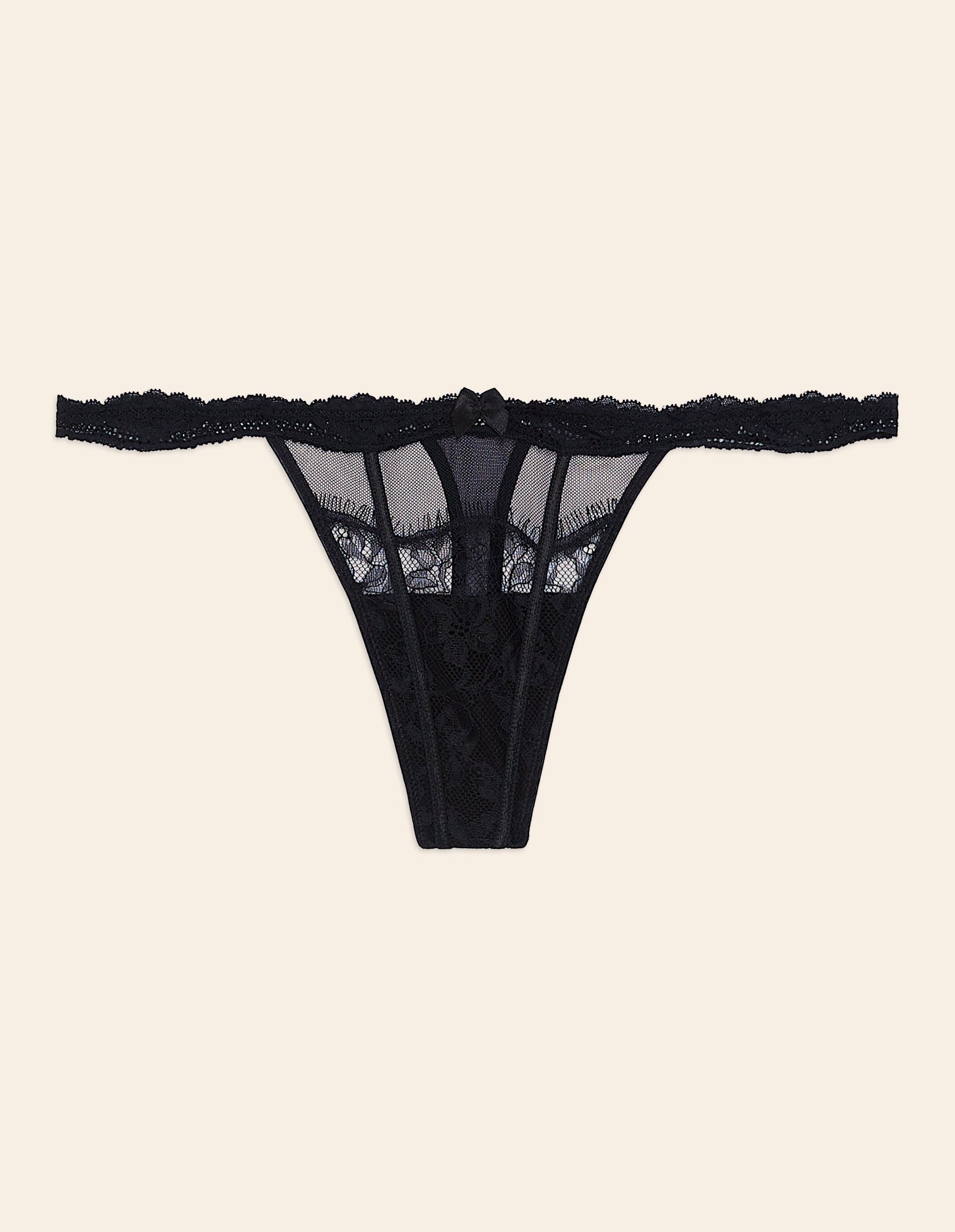 Yamamay_Amelie Low-Waist Black Thong in Lace and Tulle Amelie_IPED181009_072_05