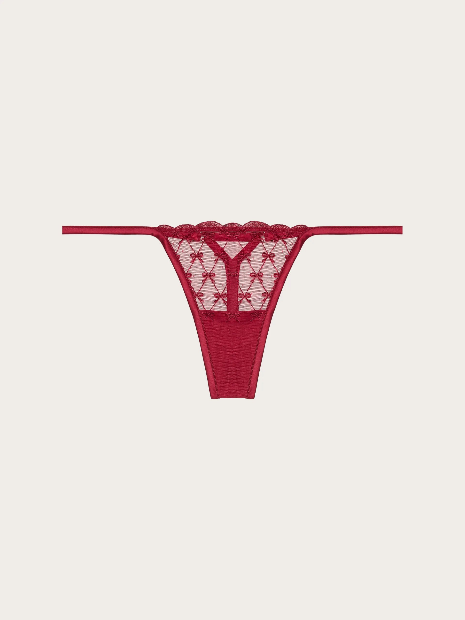 Yamamay_Ruby Red_Jolly Embroidered Tulle Adjustable Thong_IPED184010_909_06