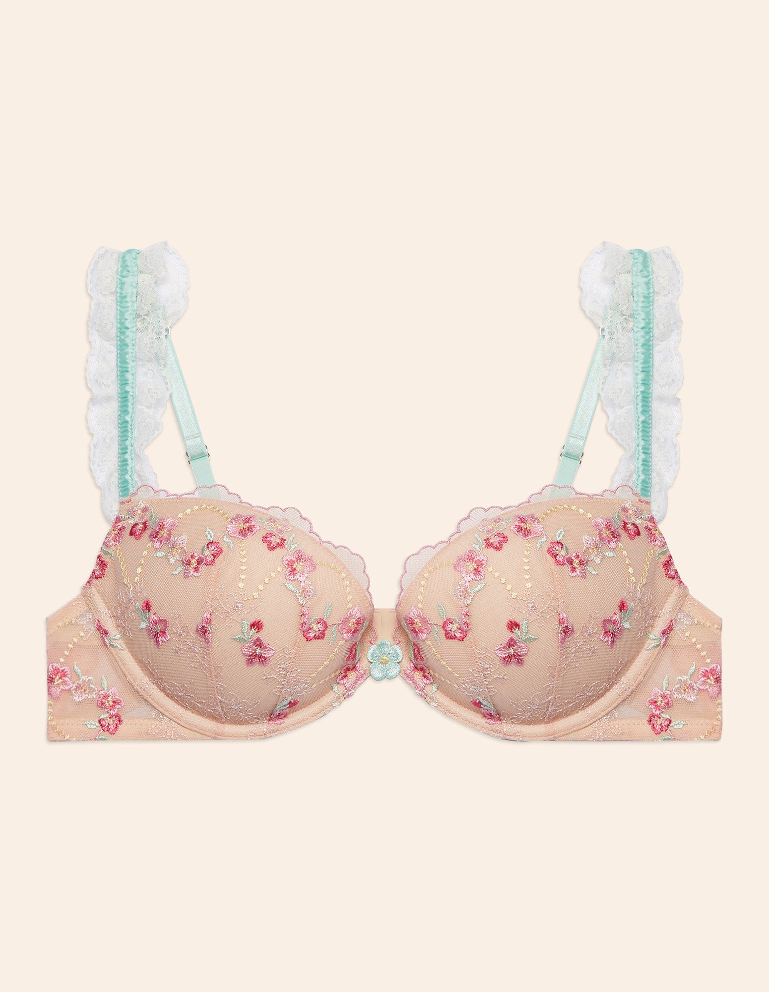 Yamamay_Melissa Push-Up Bra in Lace with Floral Embroidery_IPUD181018_970_04