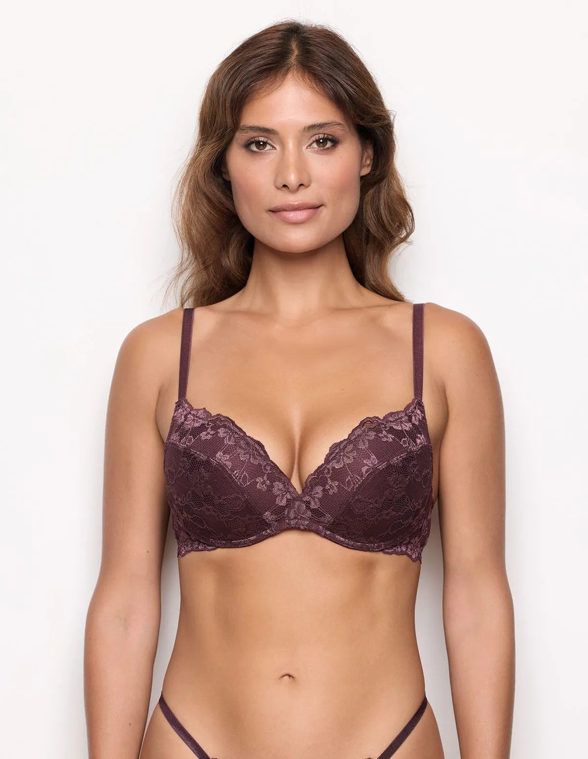 Yamamay_Mahogany_Wire-Free Push-Up Bra in Mahogany Lace Ð Primula Color_IPUD183007_070_02