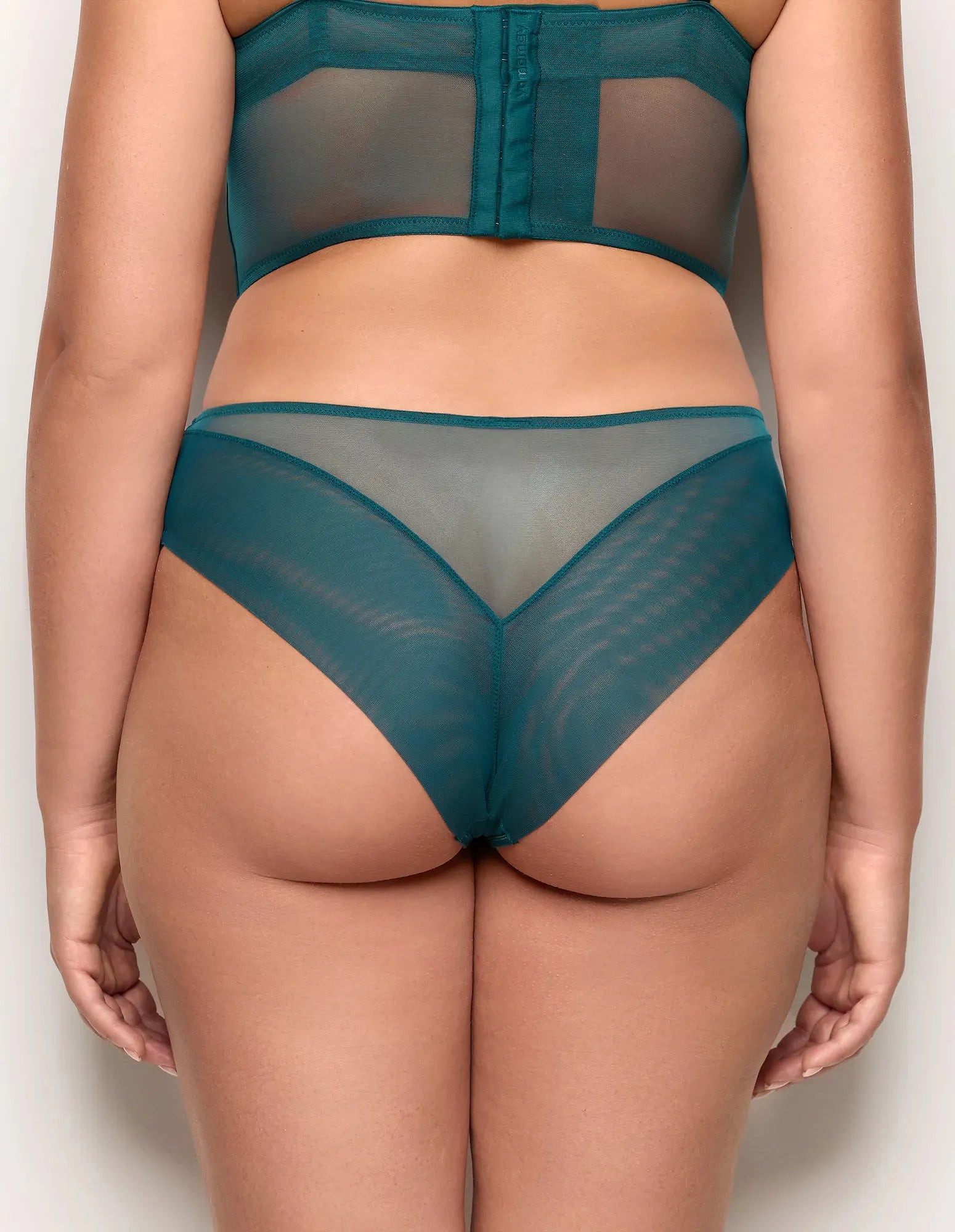 Yamamay_Dark Green_Satin and Embroidered Tulle Briefs Ð Berry_ISLD183014_121_04