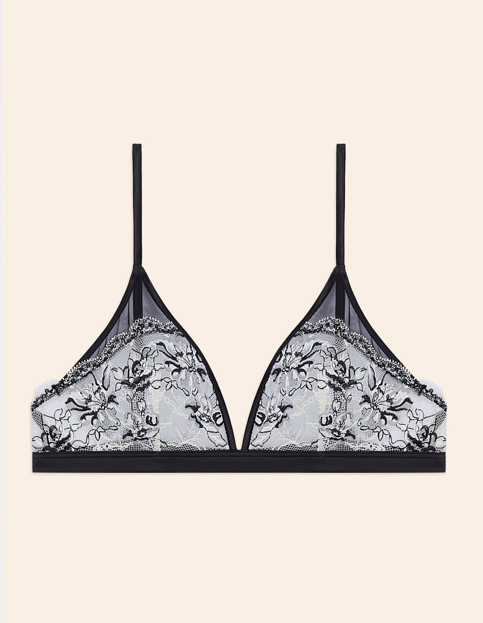 Yamamay_Unpadded Triangle Bra in Tulle and Lace Lola_ITRD181003_072_01