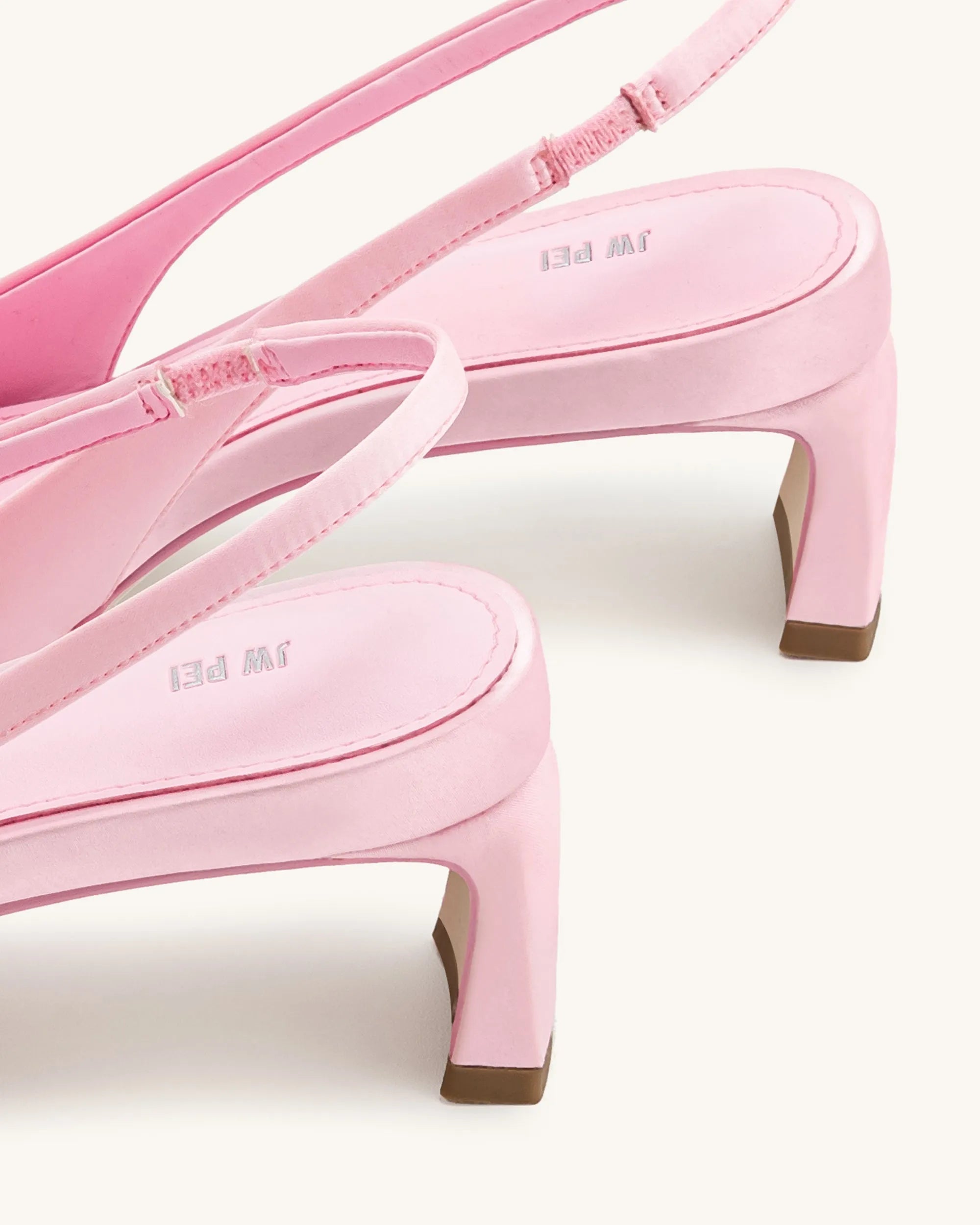 JW PEI Pink Women Queena Floral Appliques Slingback Pumps - Pink SKU: JF304103-4_Pink Image 07
