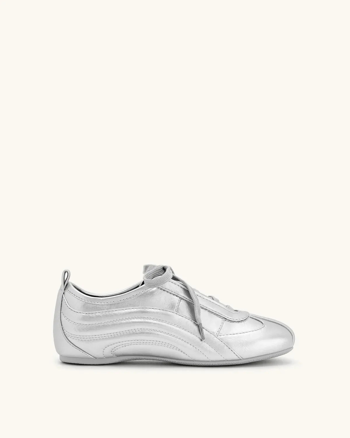 JW PEI_Silver_Ferne Streamlined Lustrous Sneakers_JF30519-9_Silver_01