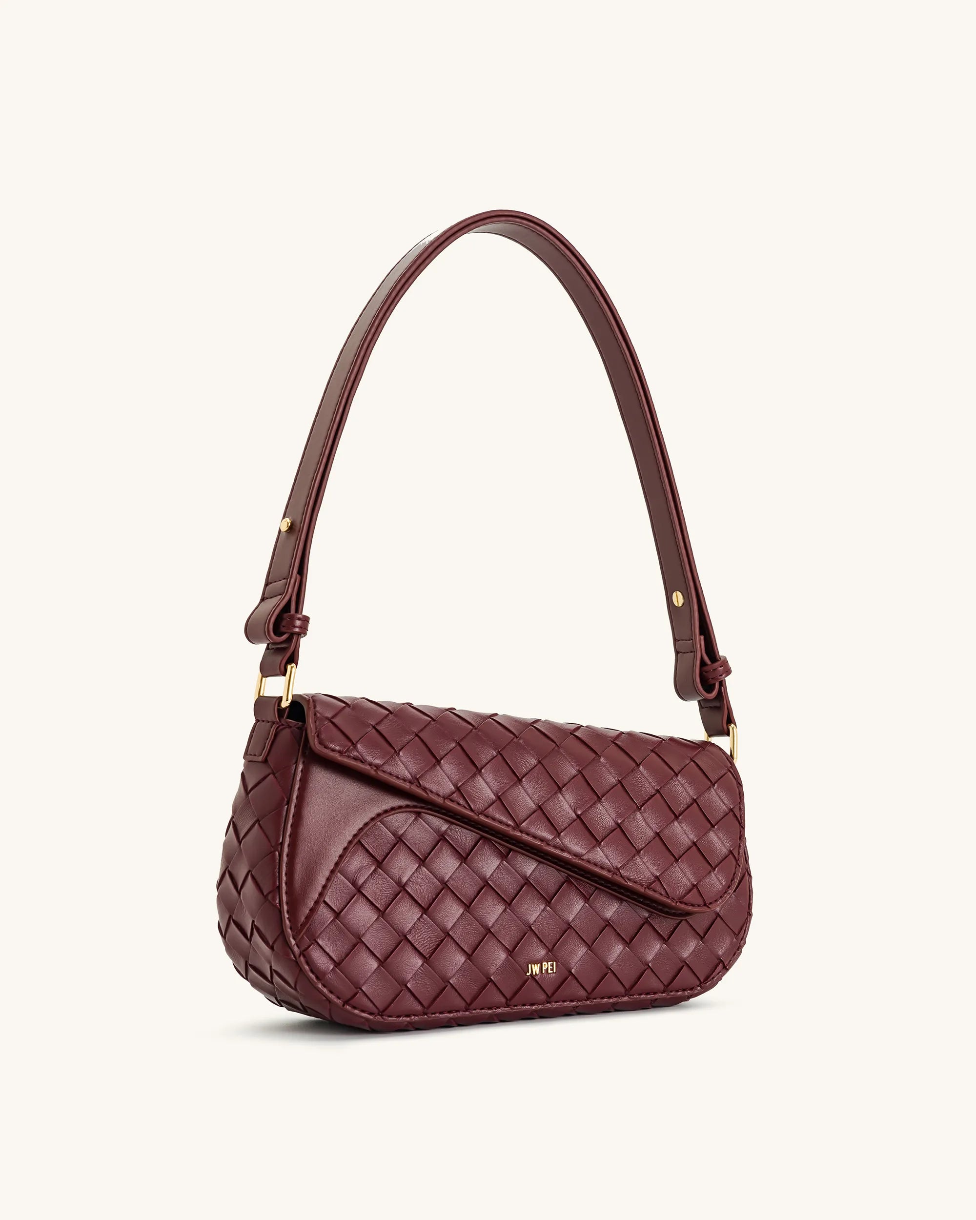 JW PEI_Burgundy_Addisyn Weave Texture Shoulder Bags_JH30314-41_Burgundy_03