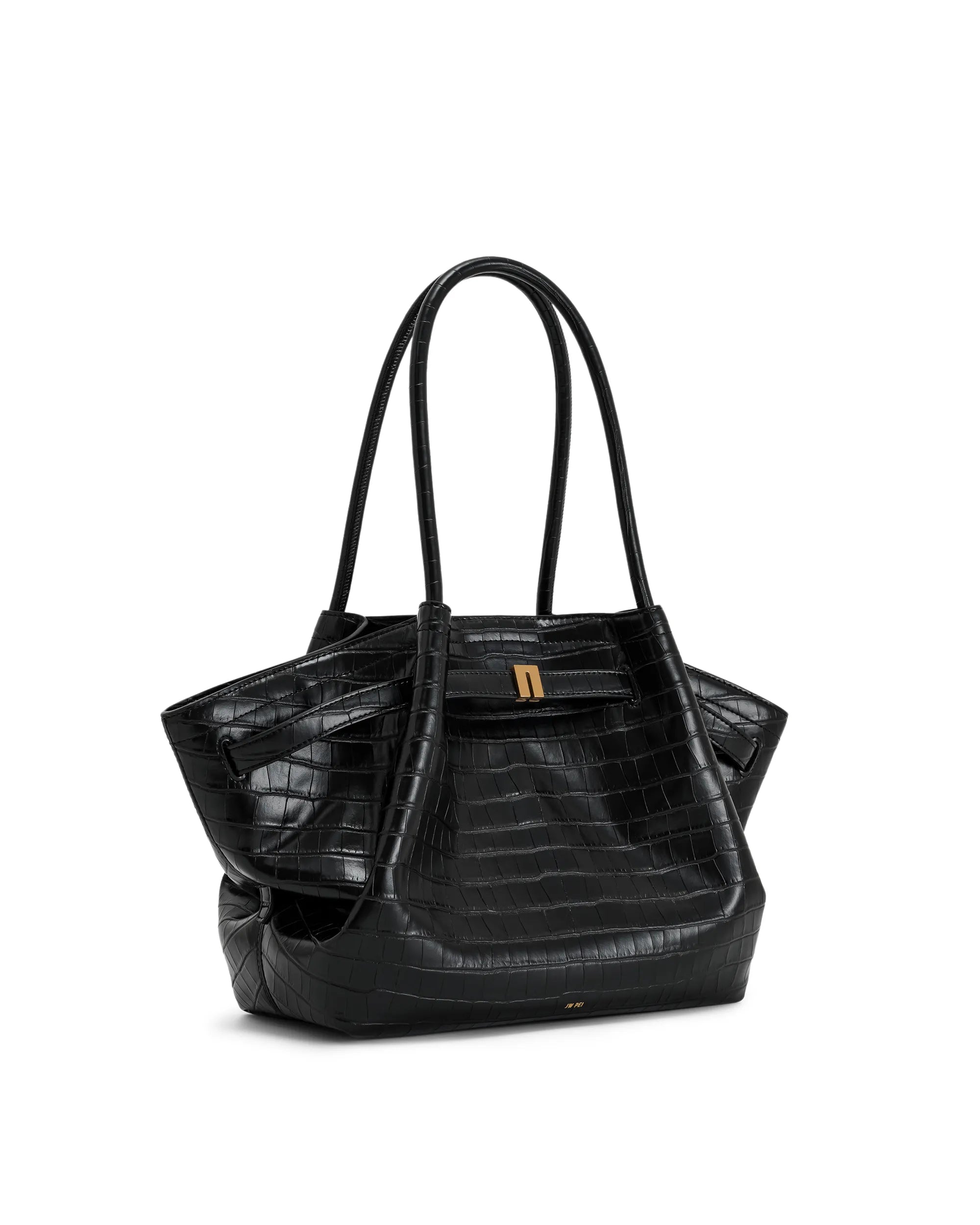 JW PEI_Black Croc_Hana Medium Tote Bags_JH306B04-13_Black Croc_04