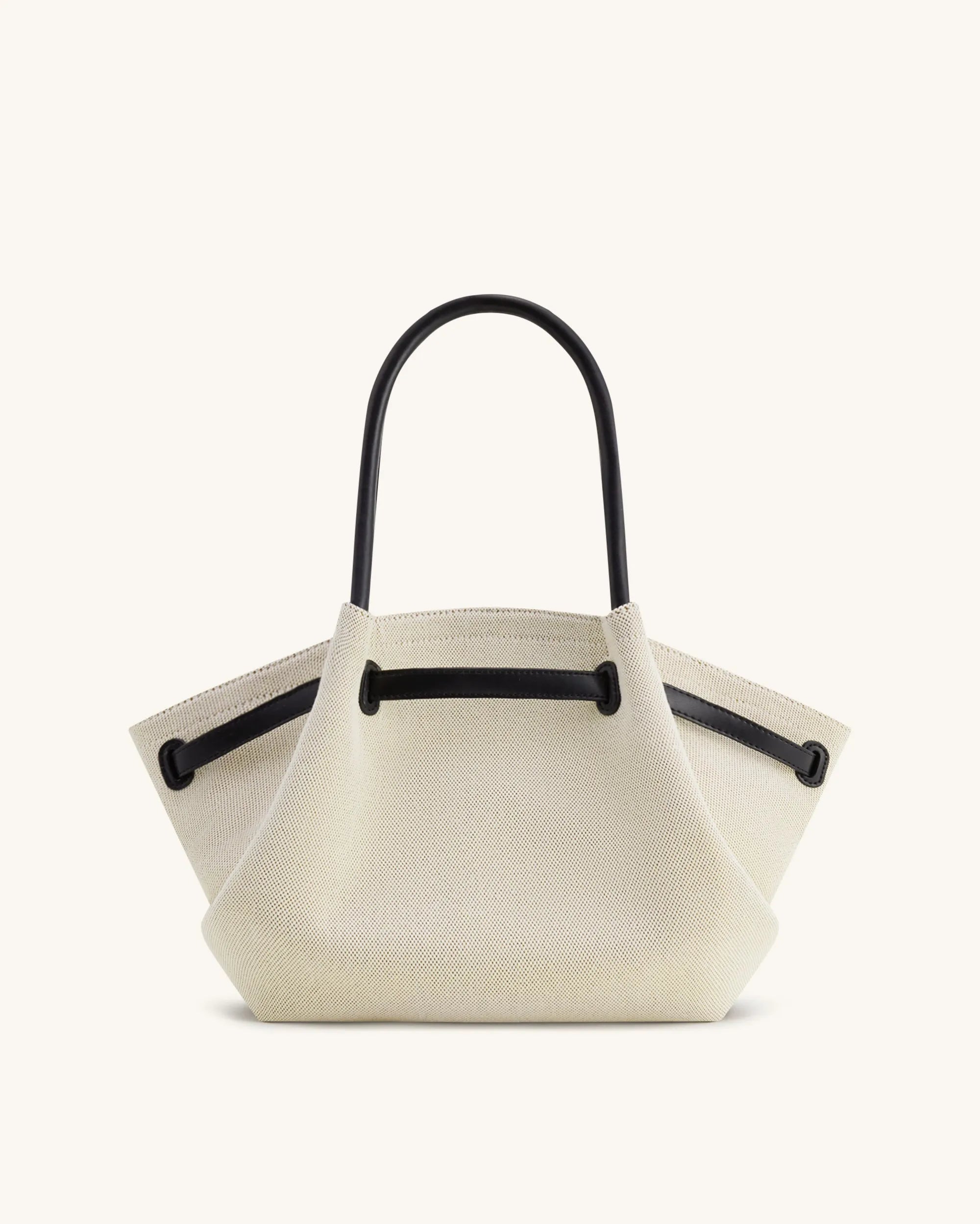 JW PEI Black Canvas Women Hana Medium Tote Bag - Black Canvas SKU: JH306B04-15_Black Canvas Image 04