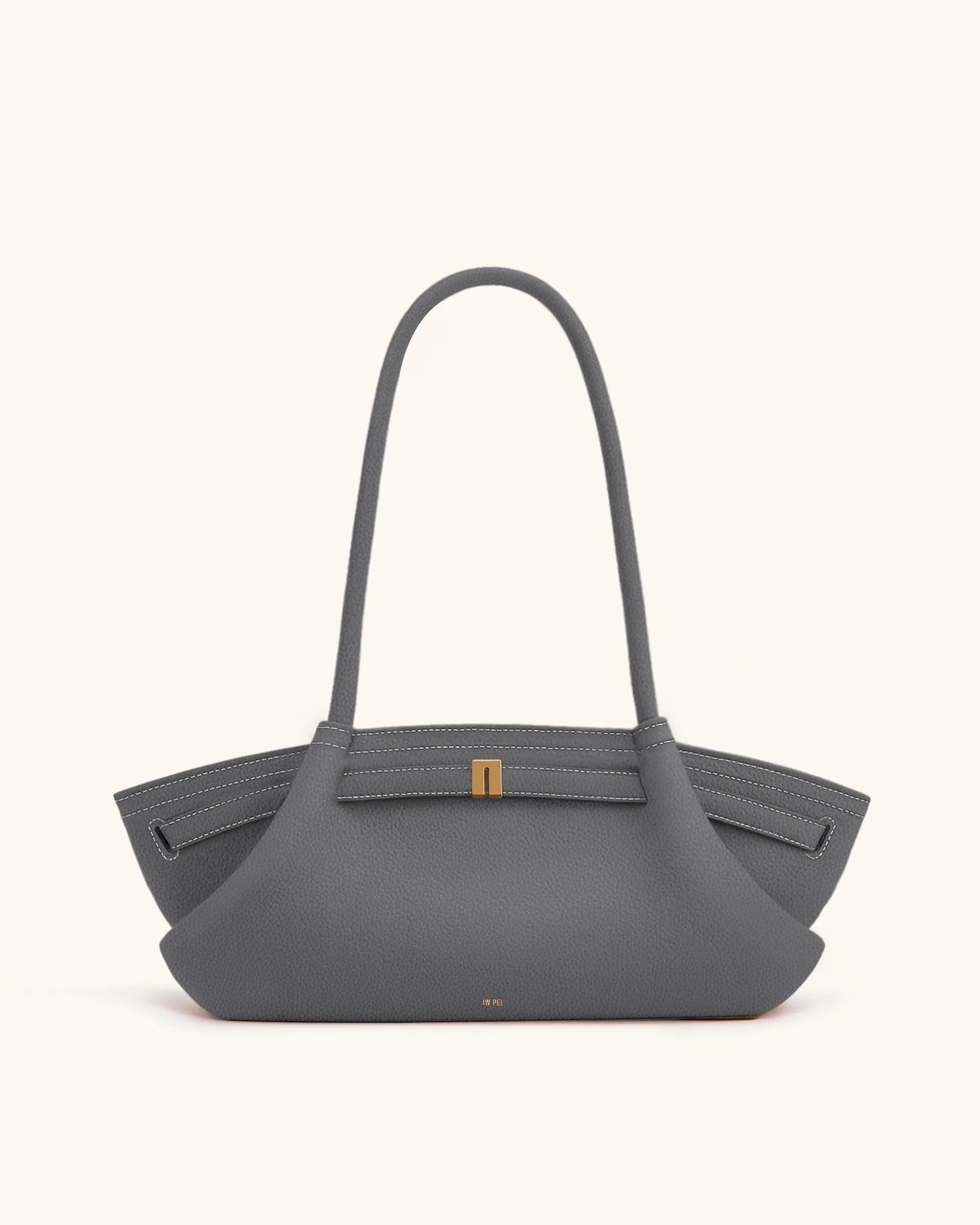 JW PEI Grey Women Hana Wide Tote Bag - Grey SKU: JH306D06-9_Grey Image 01