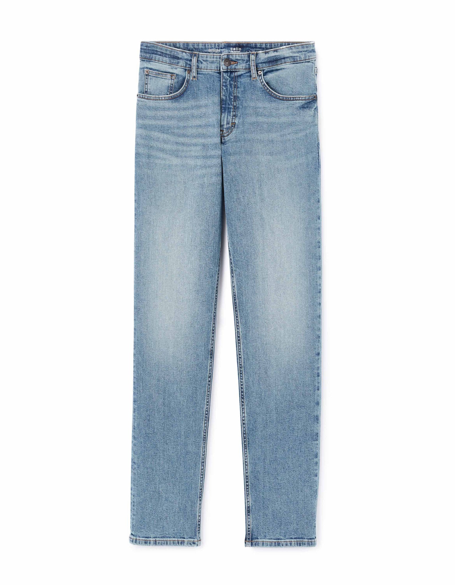 Celio_Light Blue Straight Stretch Cotton Jeans_JOLESS_BLEACHED_06