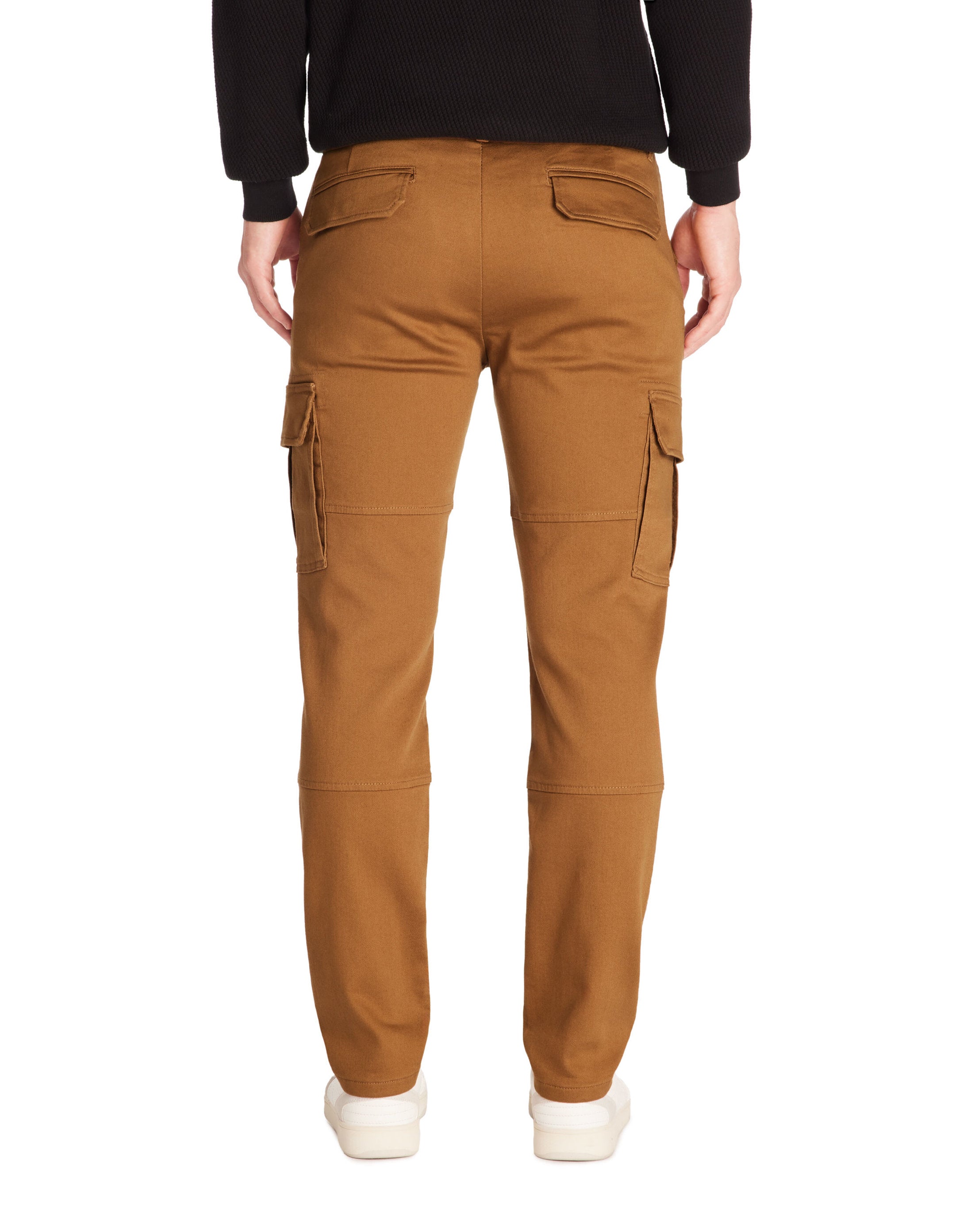 Celio_Straight Stretch Cotton Cargo Pants - Brown_JOMAILLE_CAMEL_04