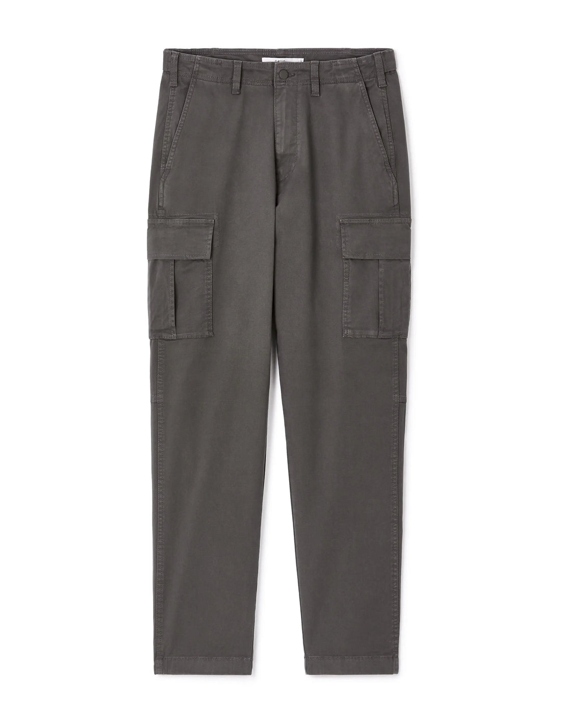 Cargo Straight Trousers - Grey_01