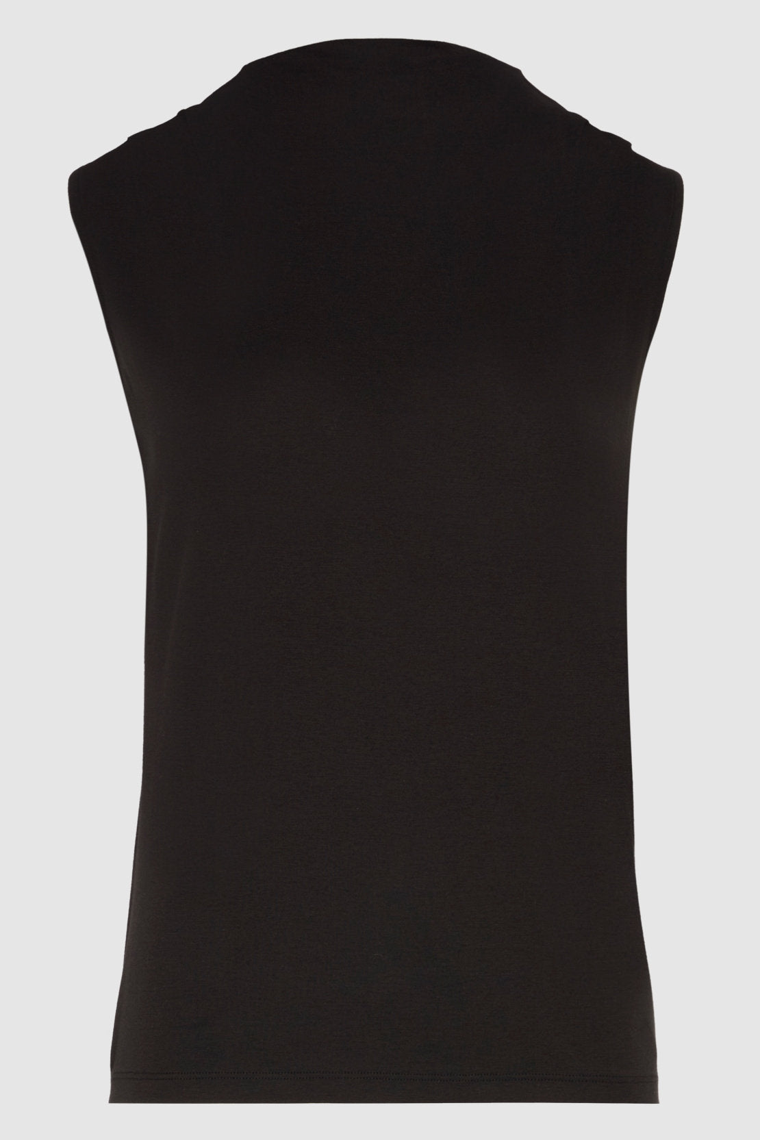 High Neck Draped Fine Rib Black_JSCL7130BK_BK_06