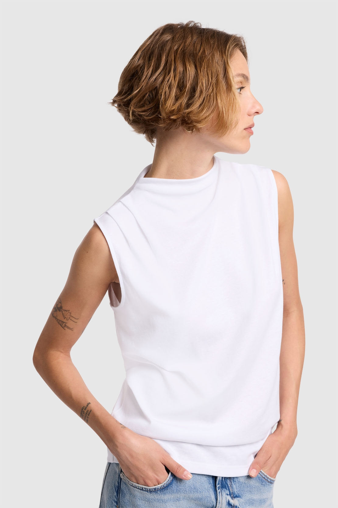 High Neck Draped Fine Rib Milk_JSCL7130MK_MK_03