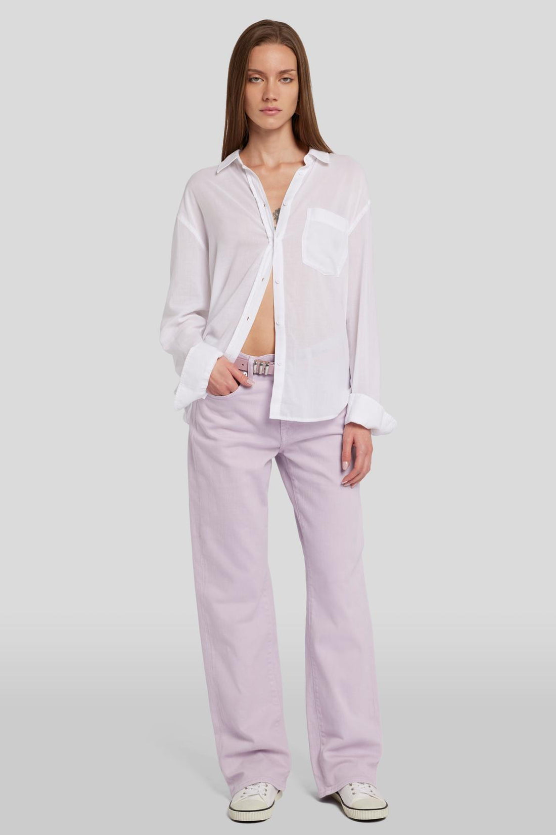 Voile Button Down Cotton White_JSFL5680WH_WH_02