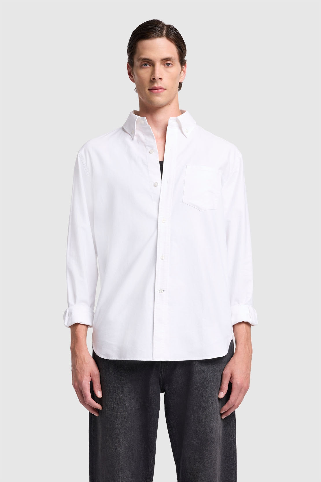 Button Down Shirt Oxford White_JSFM4670WH_WH_01